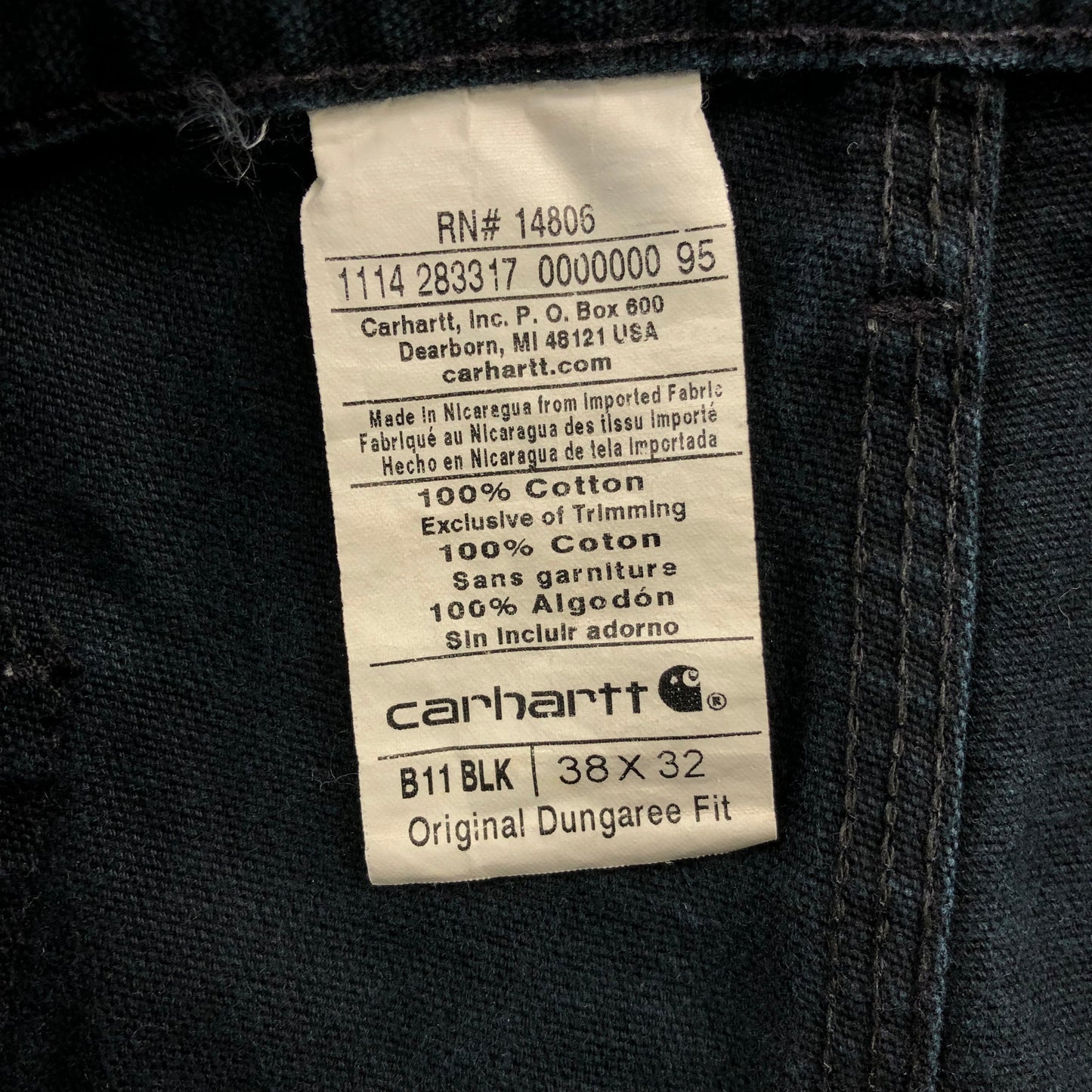 Vintage Carhartt Single Knee Carpenter Jean W38
