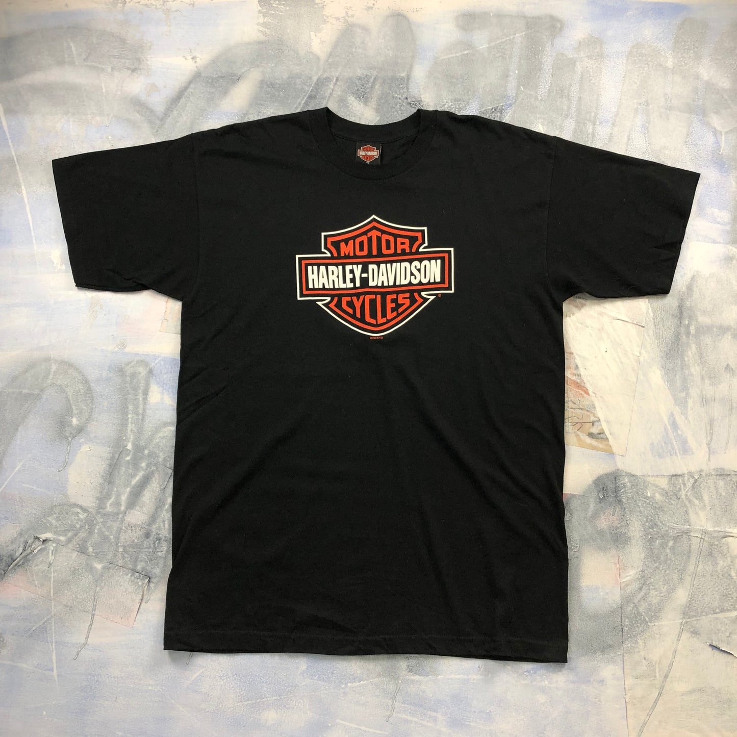 Harley Davidson Motorcycles 2004 Athens Retro USA T Shirt XL