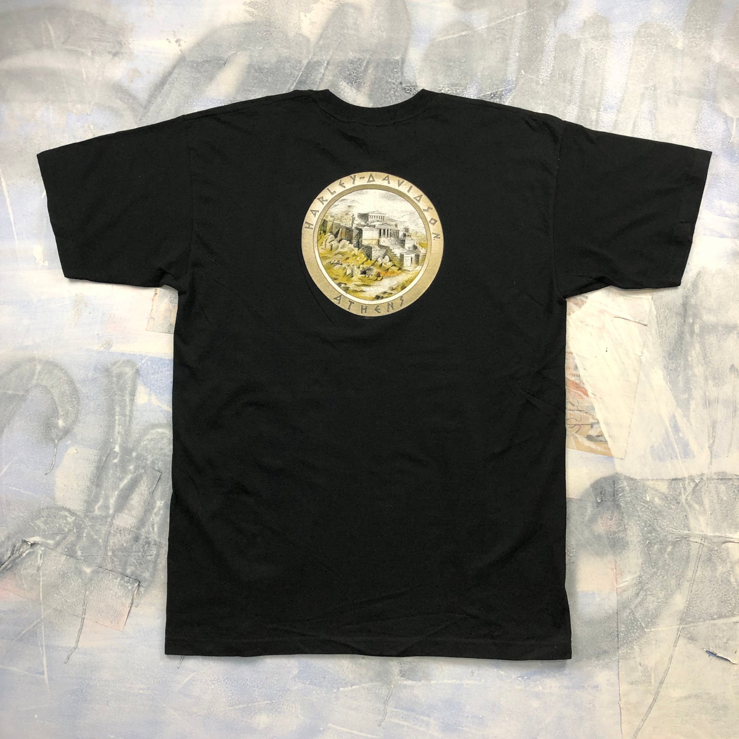 Harley Davidson Motorcycles 2004 Athens Retro USA T Shirt XL