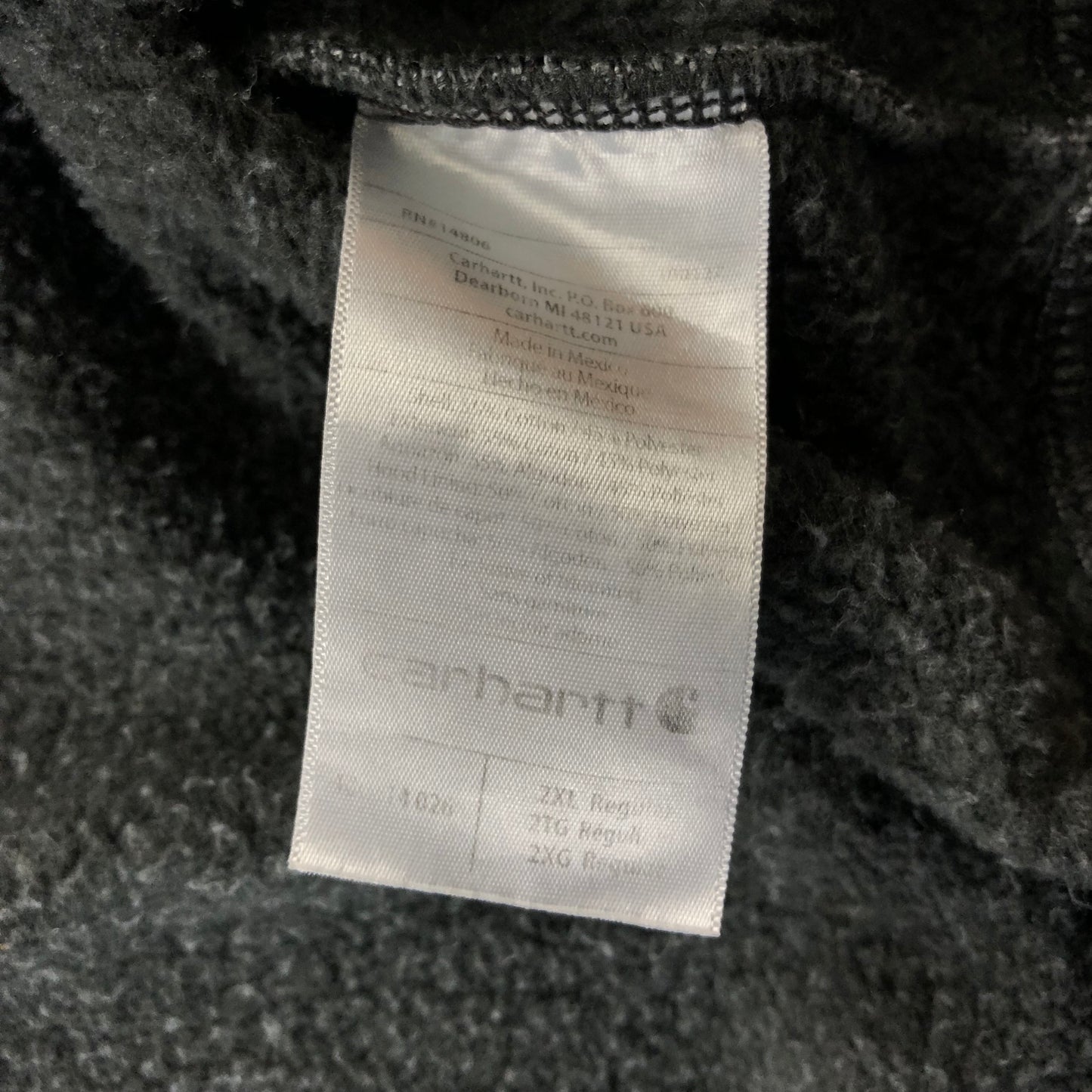 Vintage Carhartt Original Fit Heavyweight Zip Hoodie Sweatshirt XXL