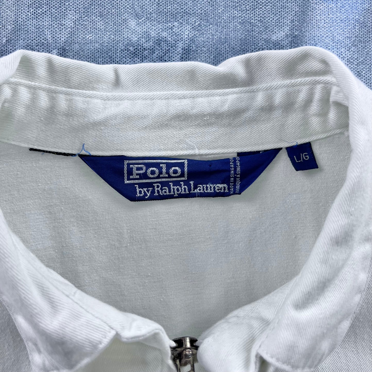 Vintage 80s Polo Ralph Lauren Harrington Canvas Zip Jacket L
