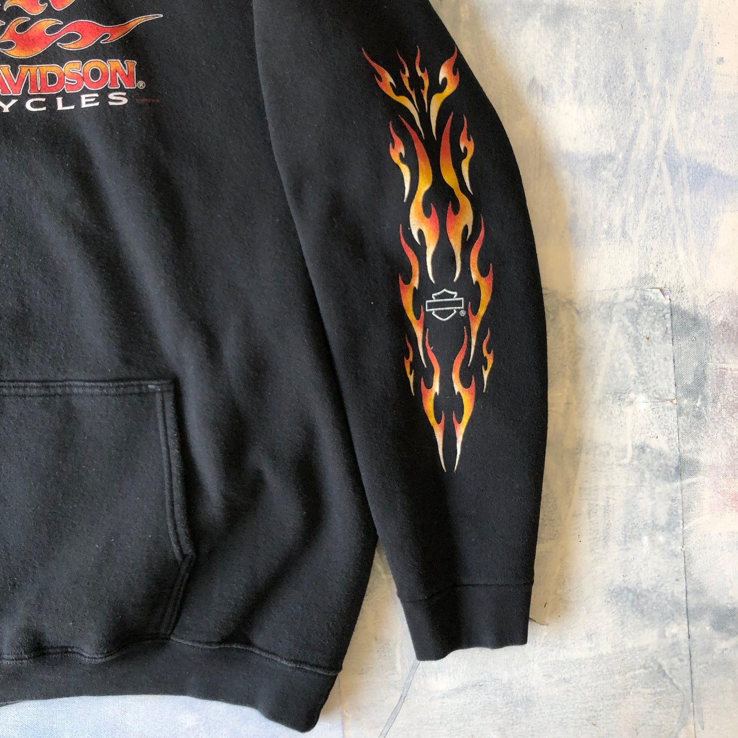 Harley Davidson Motorcycles Kane´s Kelowna B.C Flames Hoodie Sweatshirt XXL