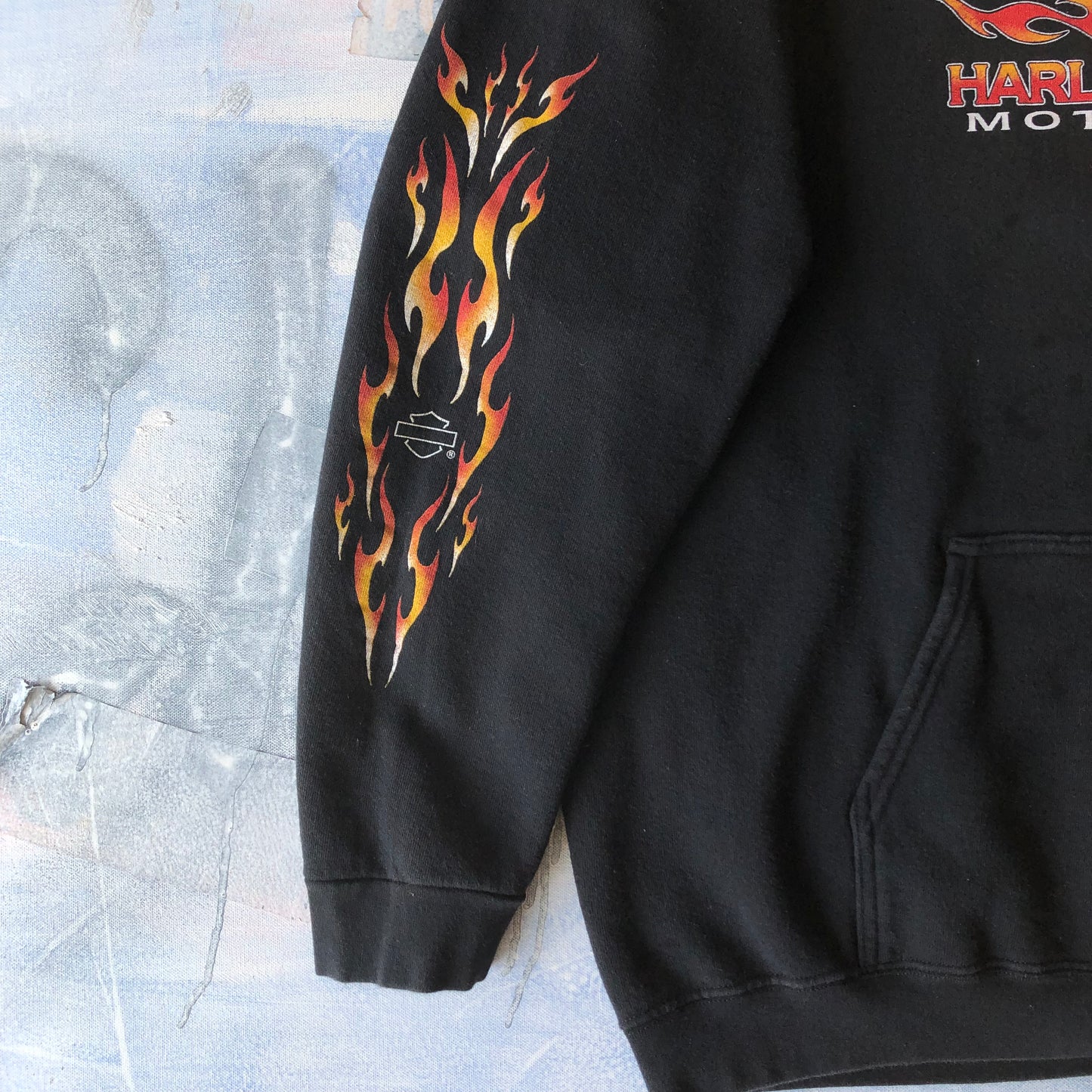 Harley Davidson Motorcycles Kane´s Kelowna B.C Flames Hoodie Sweatshirt XXL
