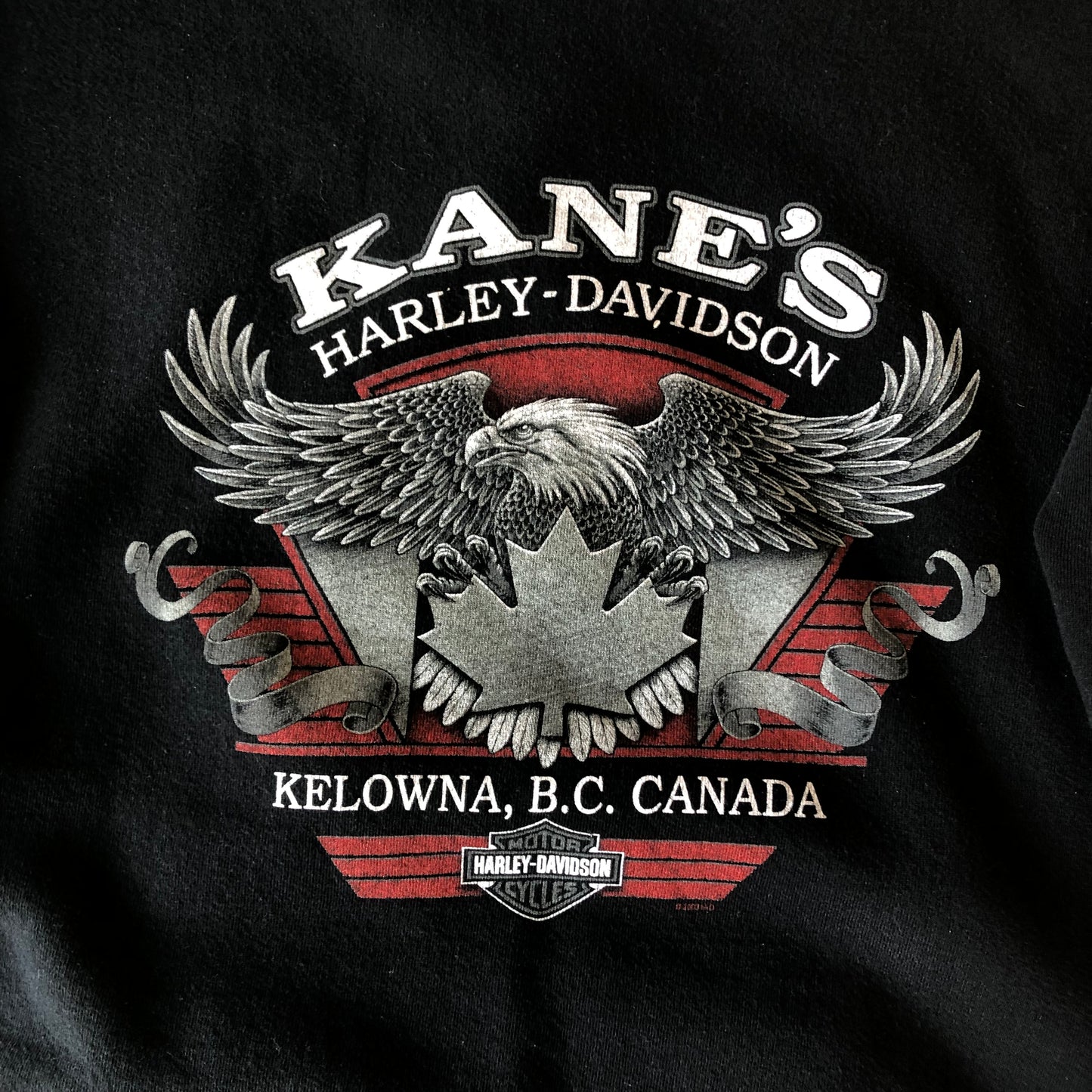 Harley Davidson Motorcycles Kane´s Kelowna B.C Flames Hoodie Sweatshirt XXL