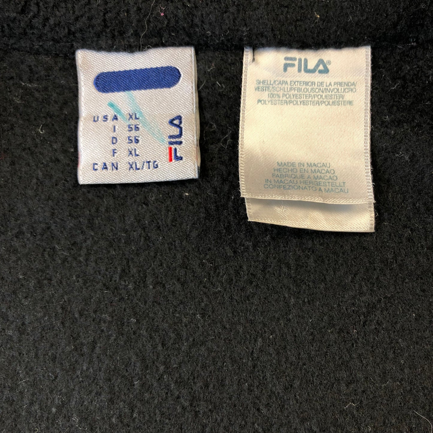 Vintage Fila Full Zip Fleece Sweatshirt XL