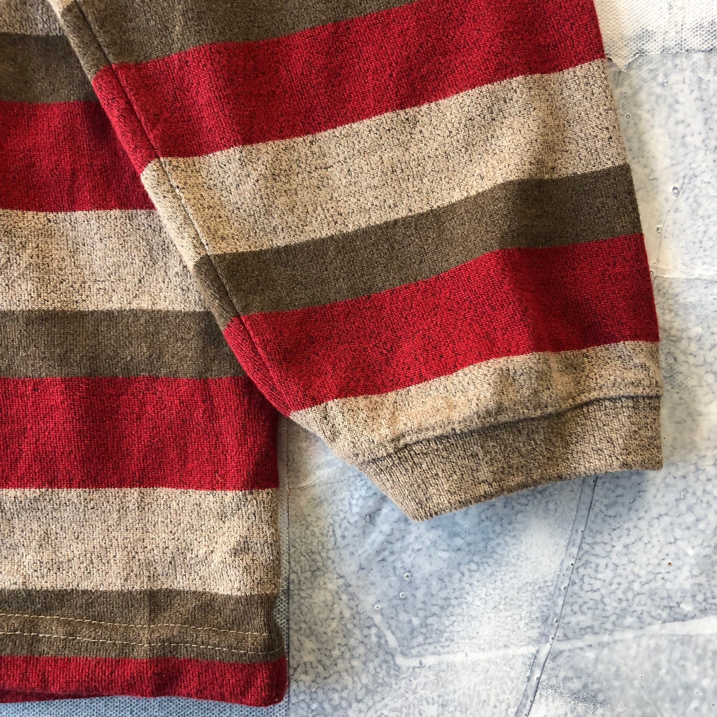 Chaps Ralph Lauren Retro Stripe Long Sleeve Polo Shirt XXL