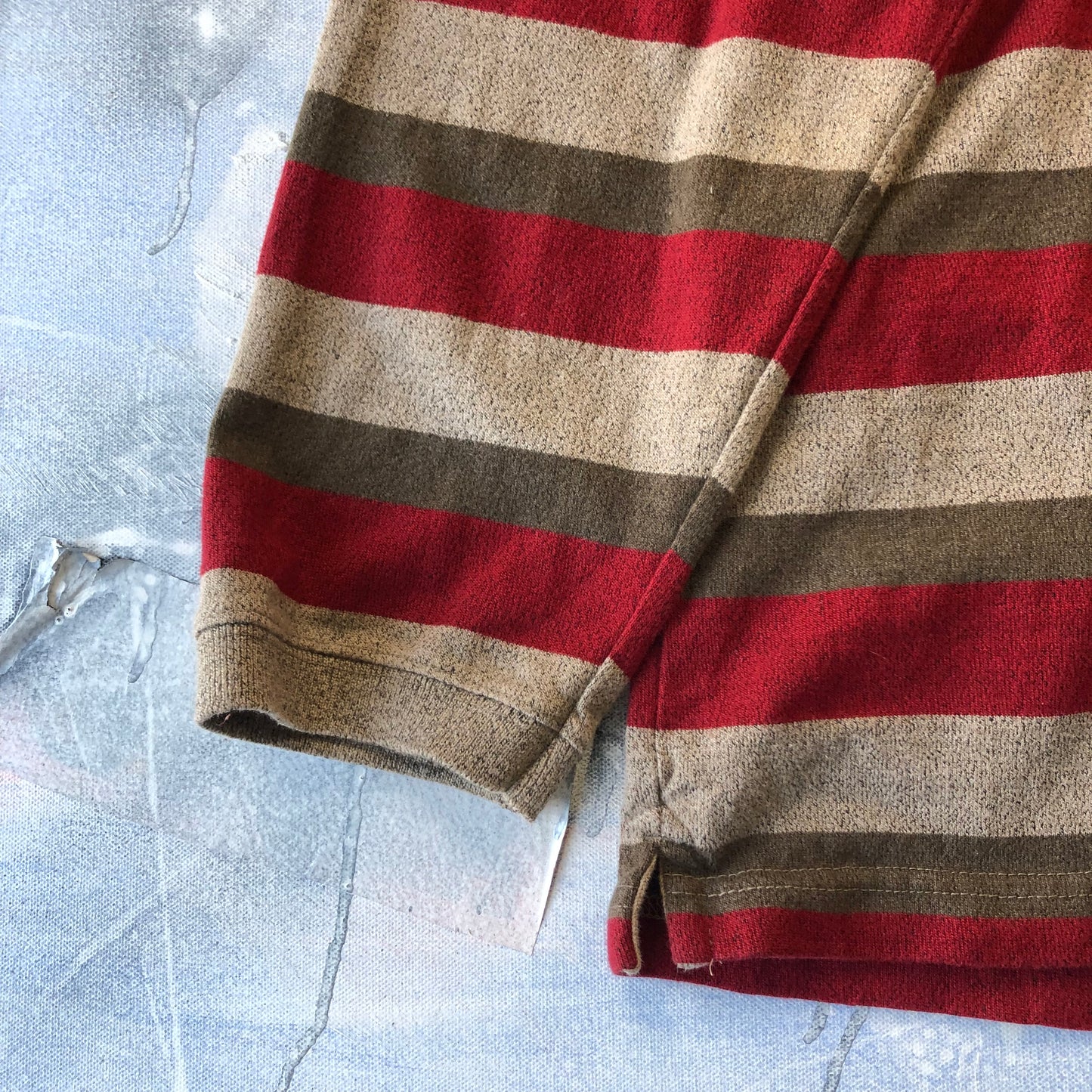 Chaps Ralph Lauren Retro Stripe Long Sleeve Polo Shirt XXL