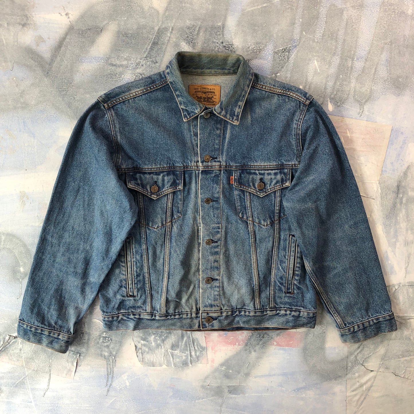 Vintage Levis Orange Tag Denim Button Jacket L