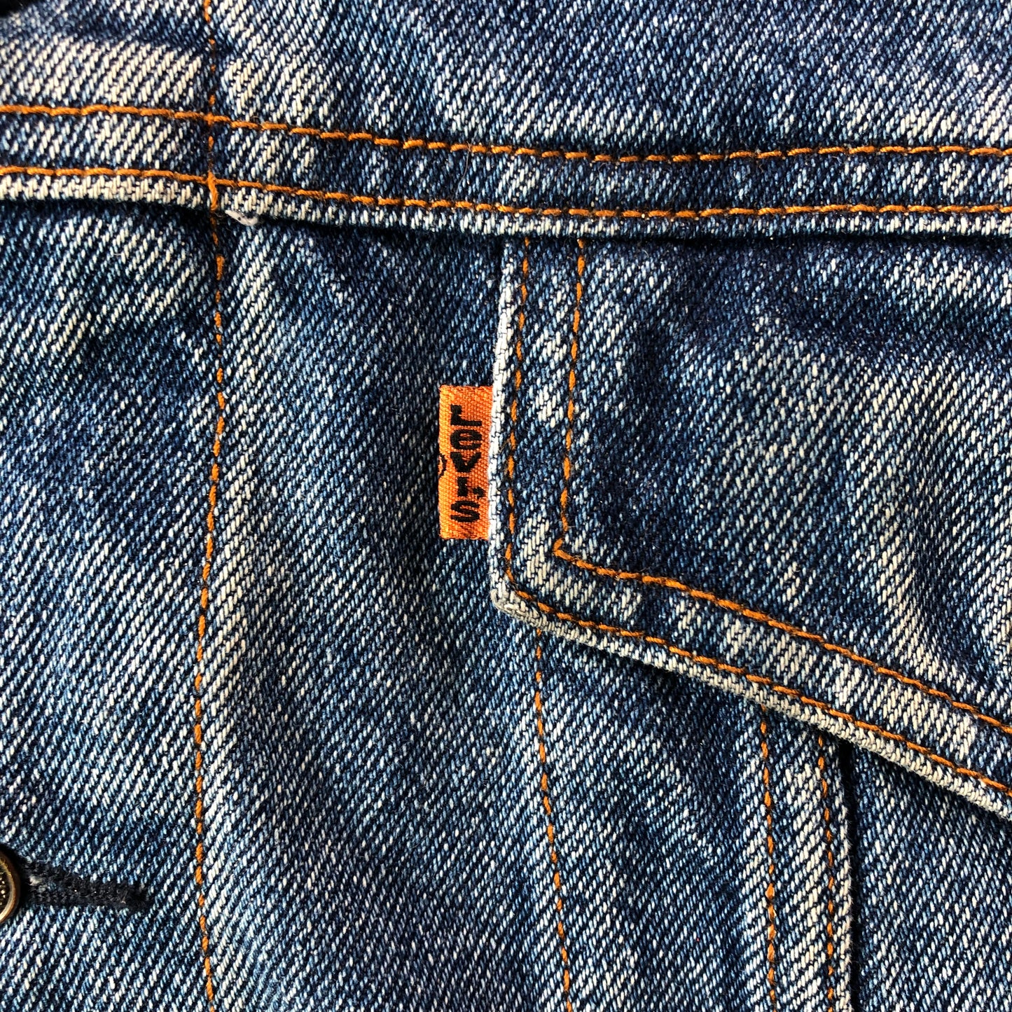 Vintage Levis Orange Tag Denim Button Jacket L