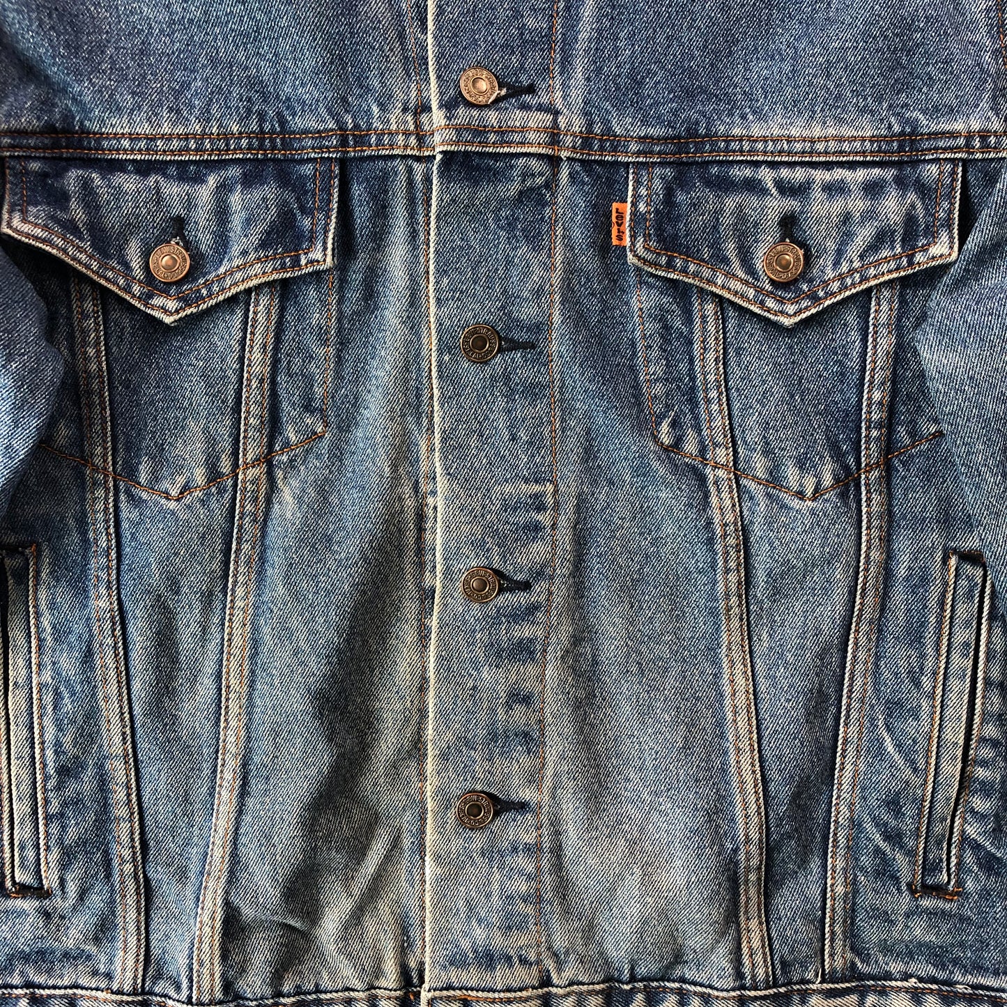 Vintage Levis Orange Tag Denim Button Jacket L