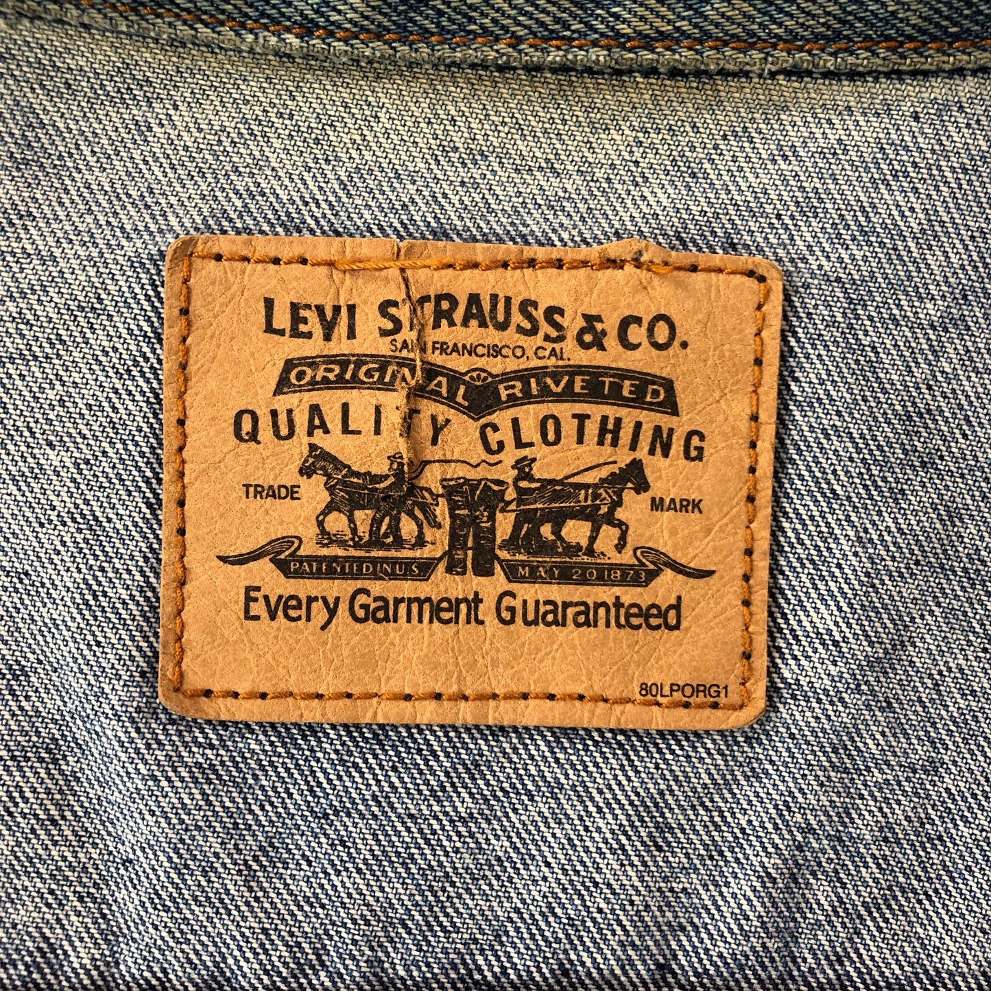 Vintage Levis Orange Tag Denim Button Jacket L