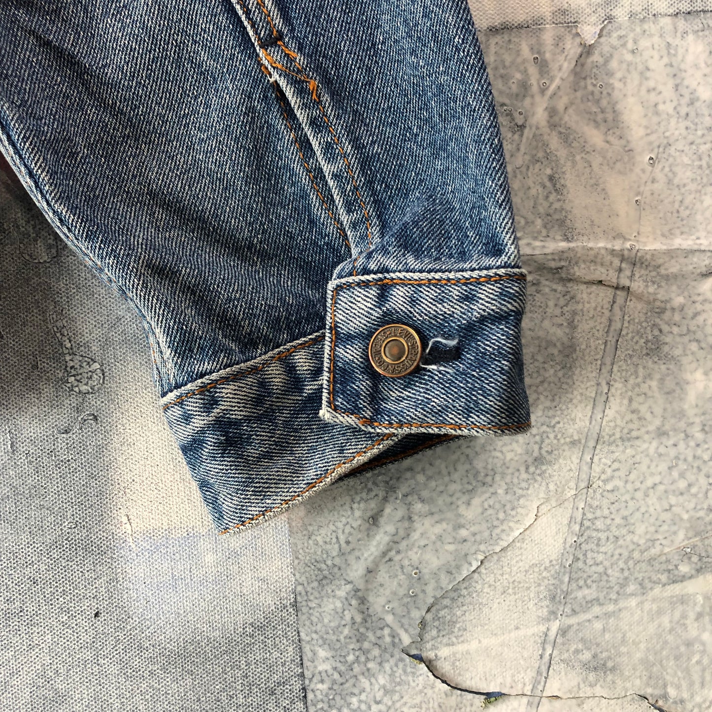 Vintage Levis Orange Tag Denim Button Jacket L