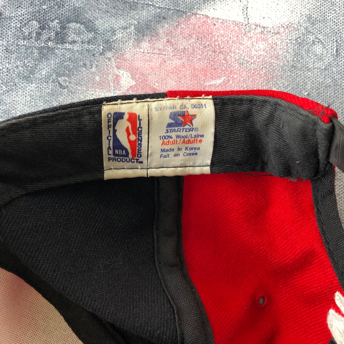 Vintage 90s Starter NBA Chicago Bulls Pinwheel Snapback Hat