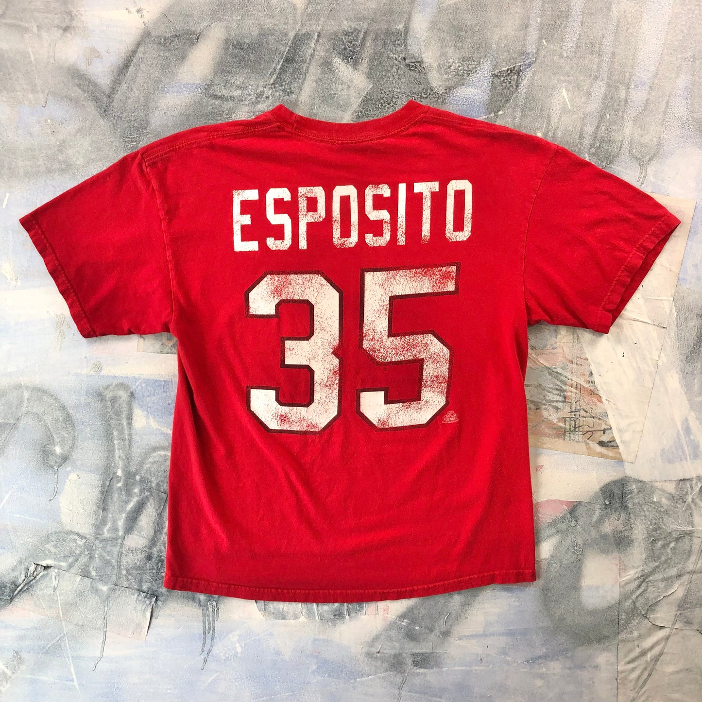 Vintage Old Time Hockey NHL Chicago Blackhawks Tony Esposito T Shirt L