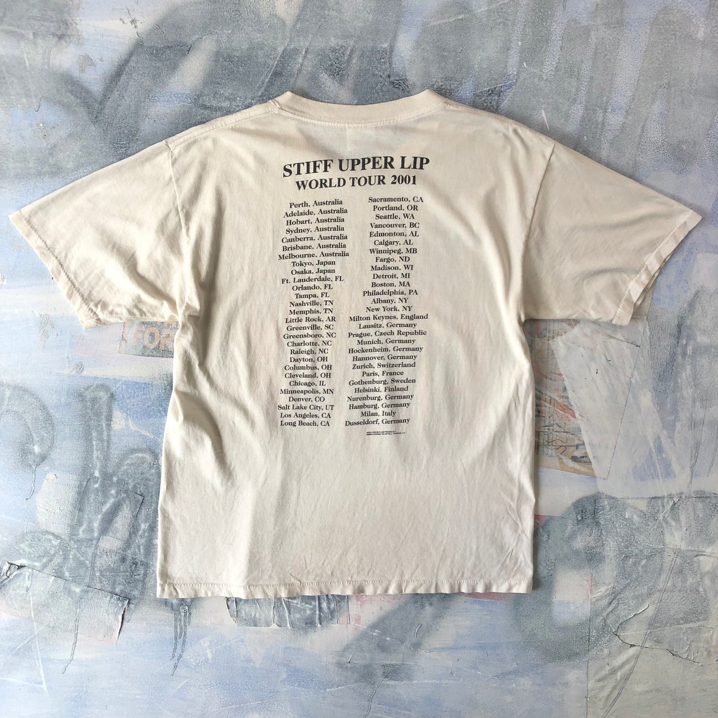 Vintage ACDC Stiff Upper Lip 2001 Tour T Shirt L