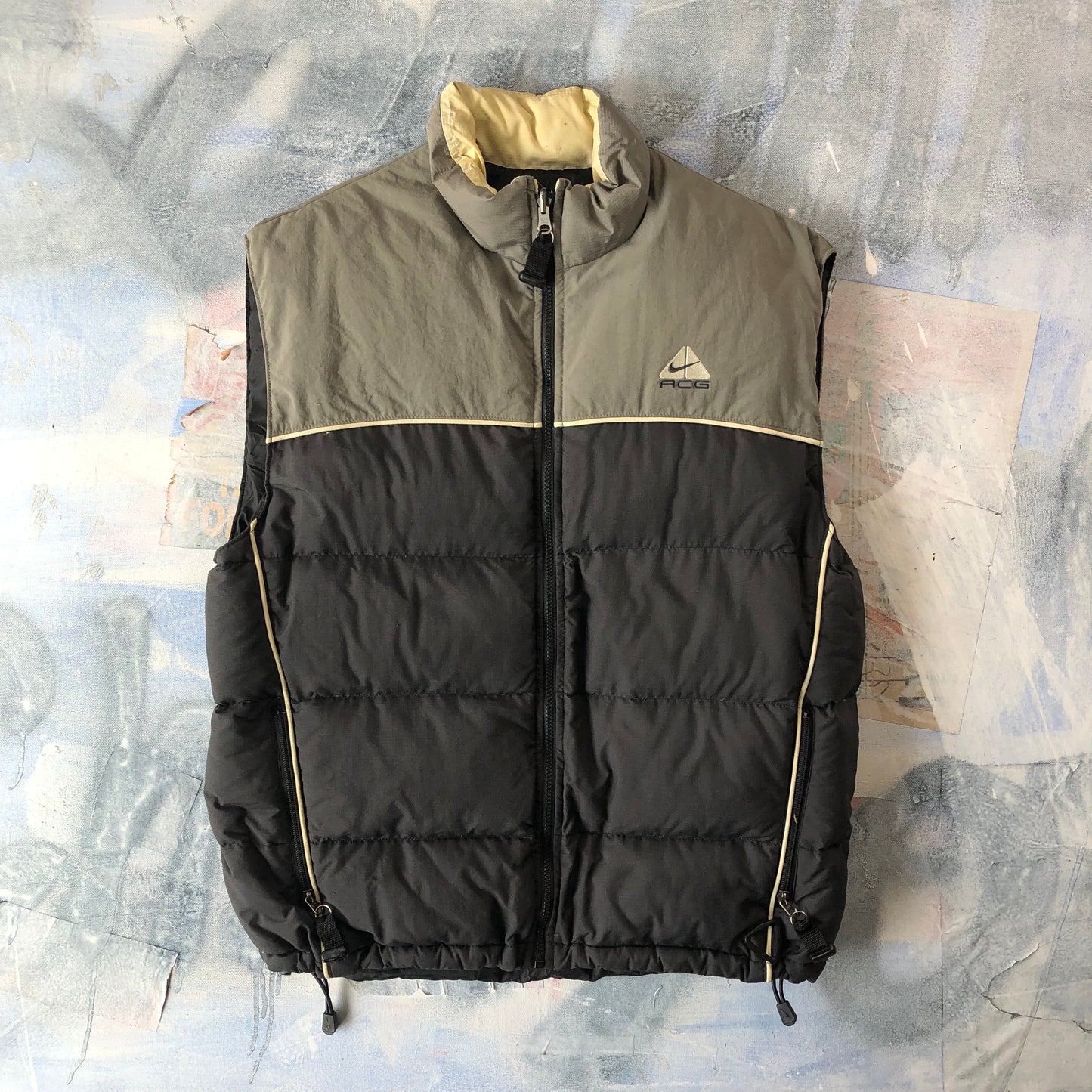 Vintage 90s Nike ACG Thermal Layer 2 Two Tone Down Vest Jacket L