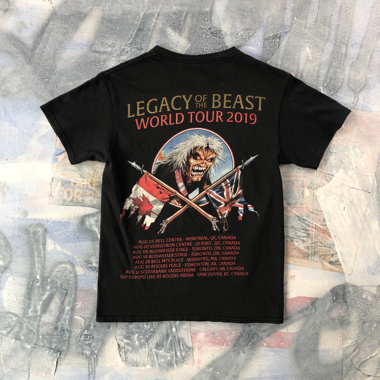Vintage Iron Maiden Legacy Of The Beast World 2019 Tour T Shirt S