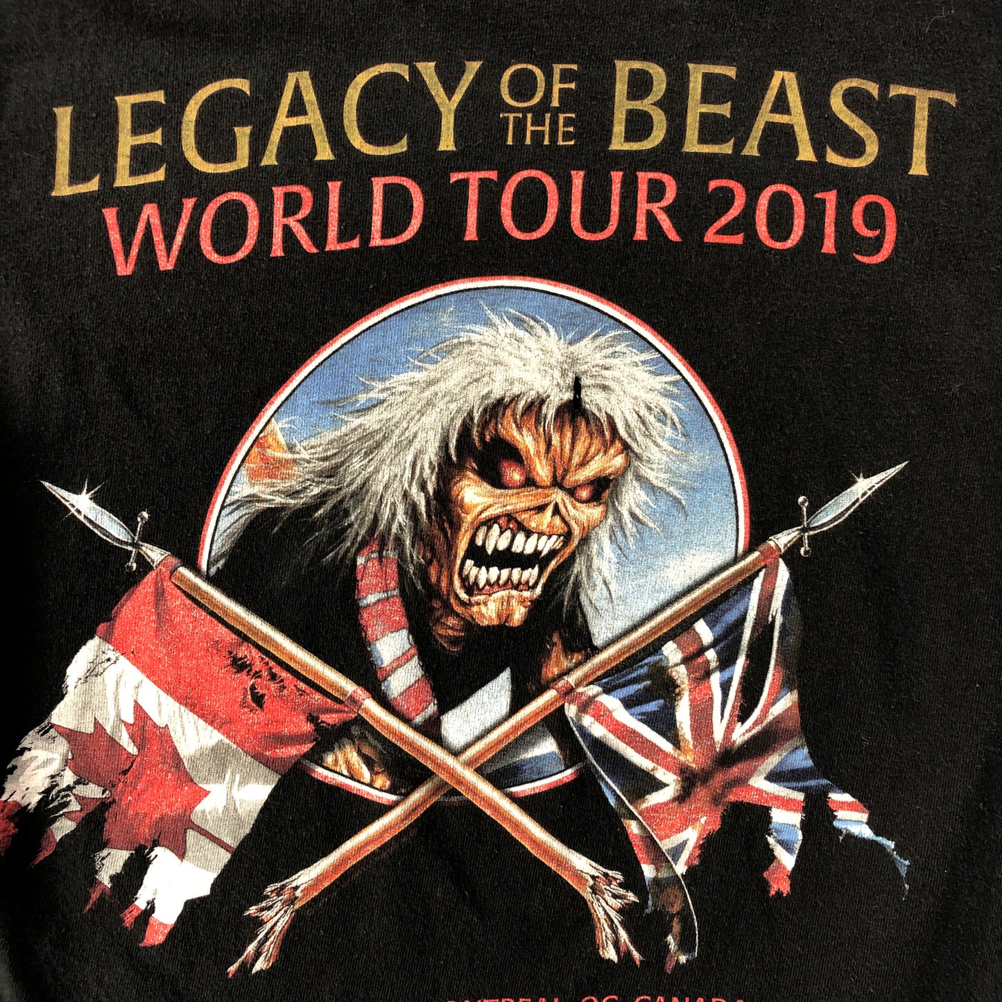 Vintage Iron Maiden Legacy Of The Beast World 2019 Tour T Shirt S