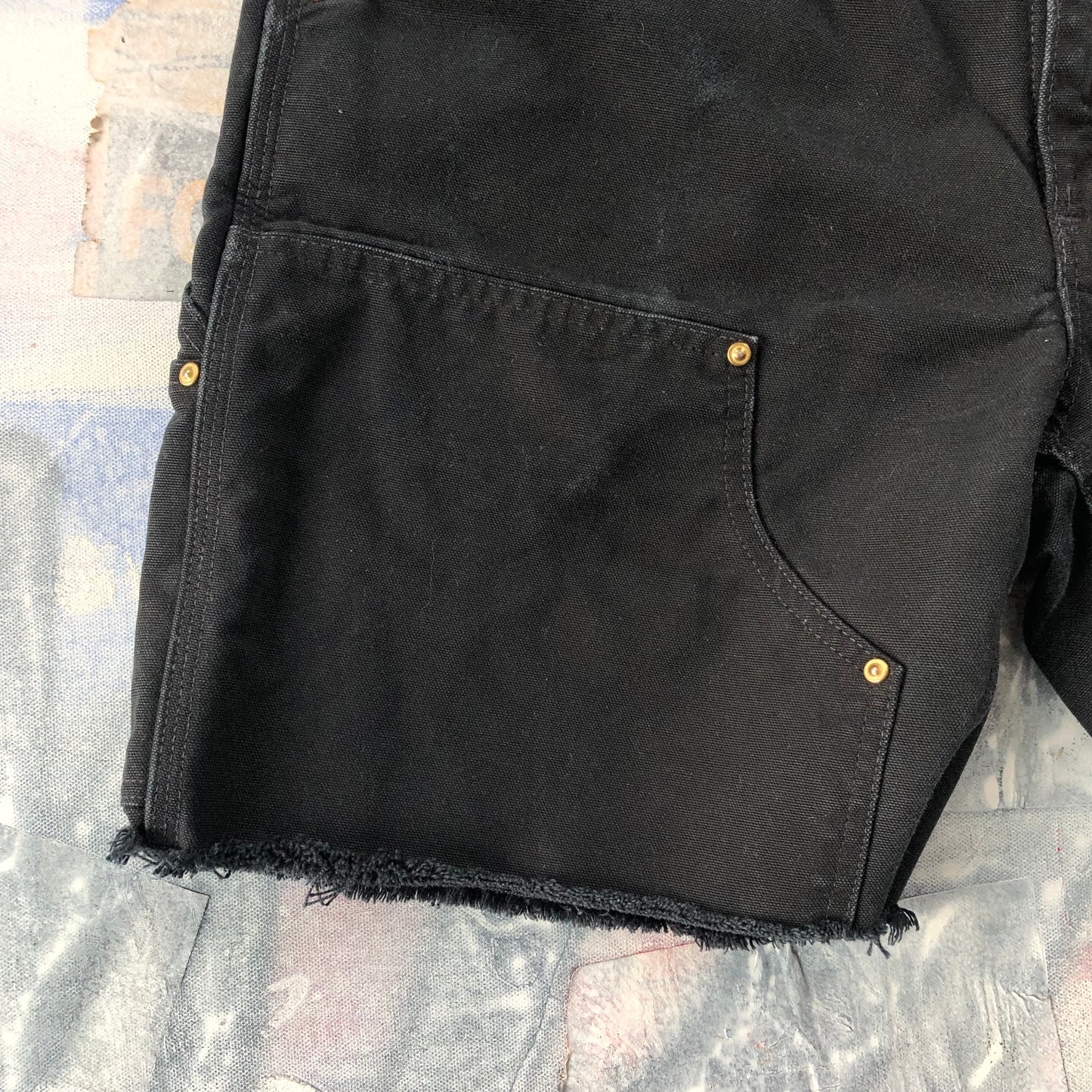 Vintage USA Carhartt Double Knee Distressed Cut Off Short W34