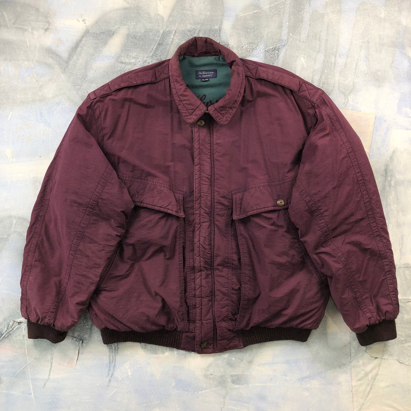 Vintage Gant The Hurricane Aviator Puffer Zip Jacket XL