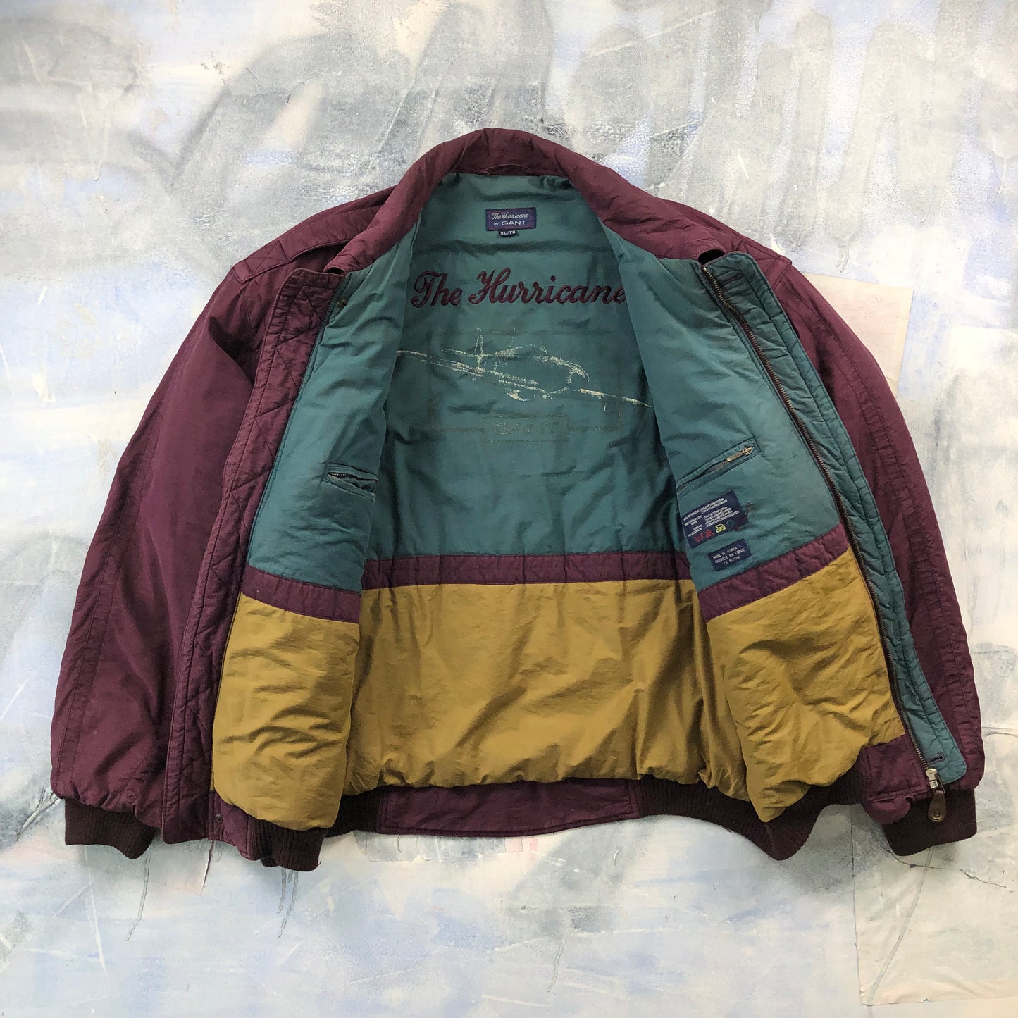 Vintage Gant The Hurricane Aviator Puffer Zip Jacket XL