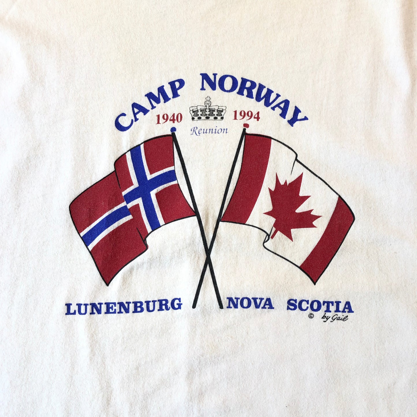 Camp Norway 1940 to 1994 Lunenburg Nova Scotia Retro T Shirt XL