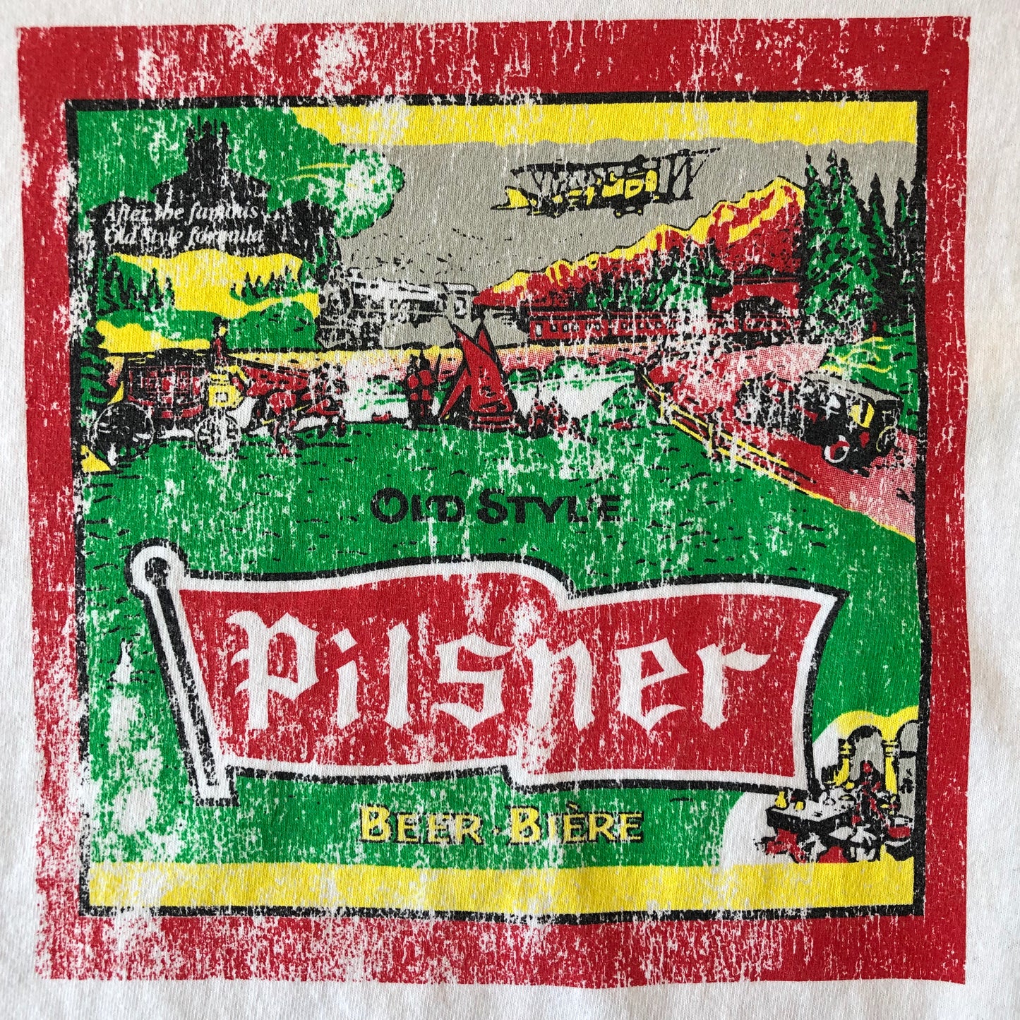 Pilsner Old Style Beer Retro T Shirt XL