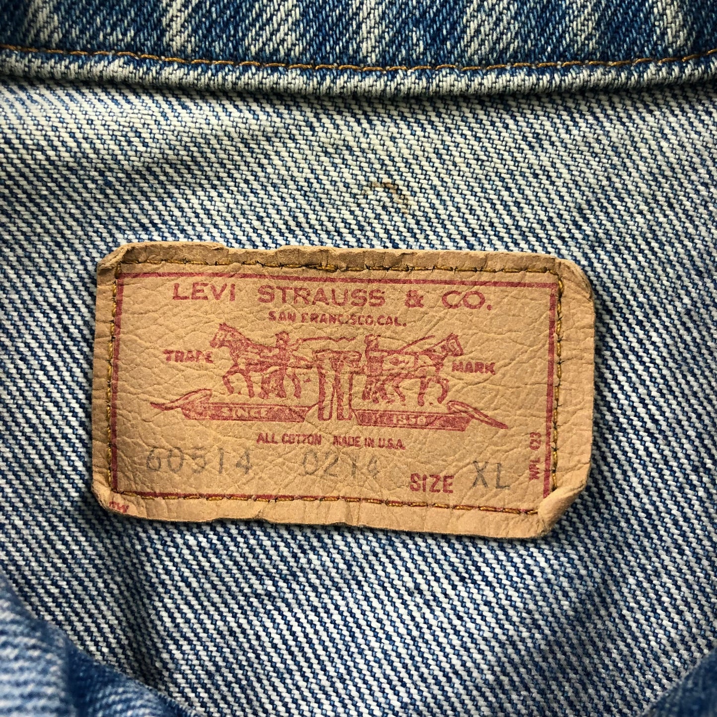 Vintage USA 80s Levis Denim Button Vest Jacket XL