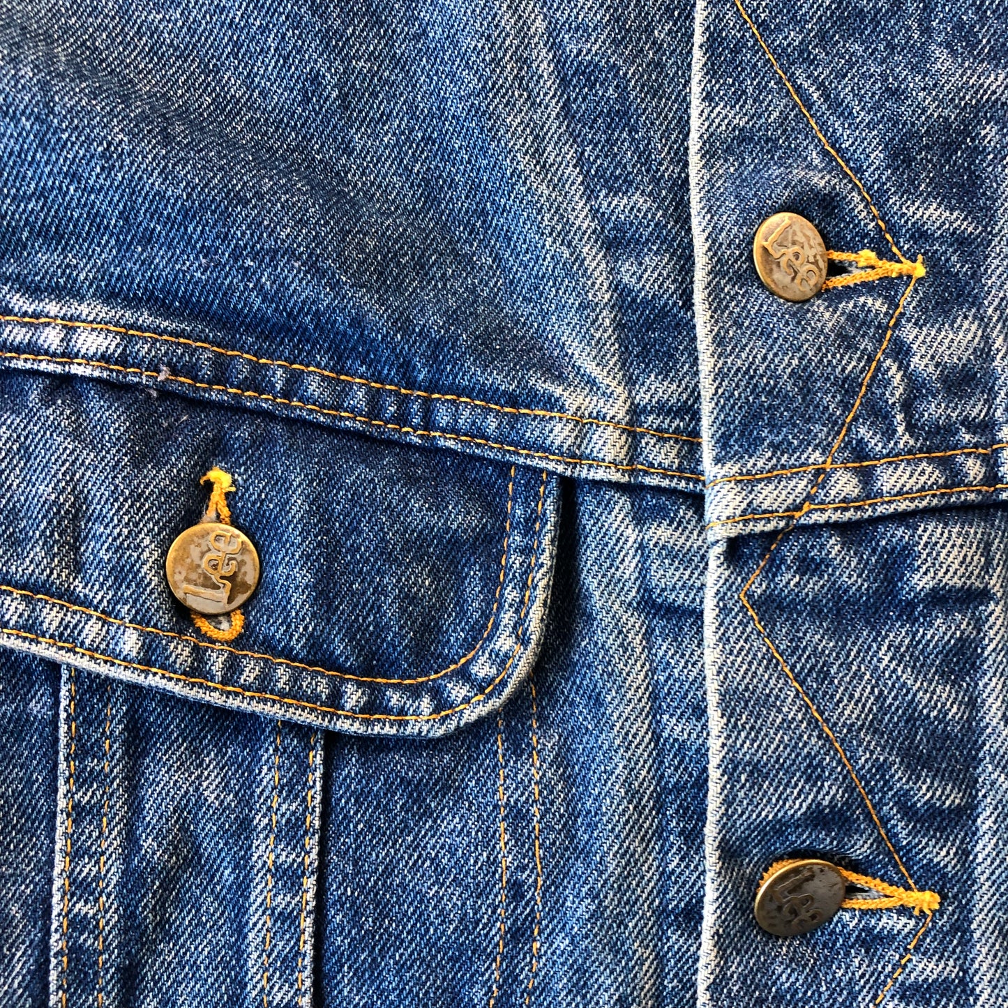 Vintage 80s Lee Button Denim Jacket L