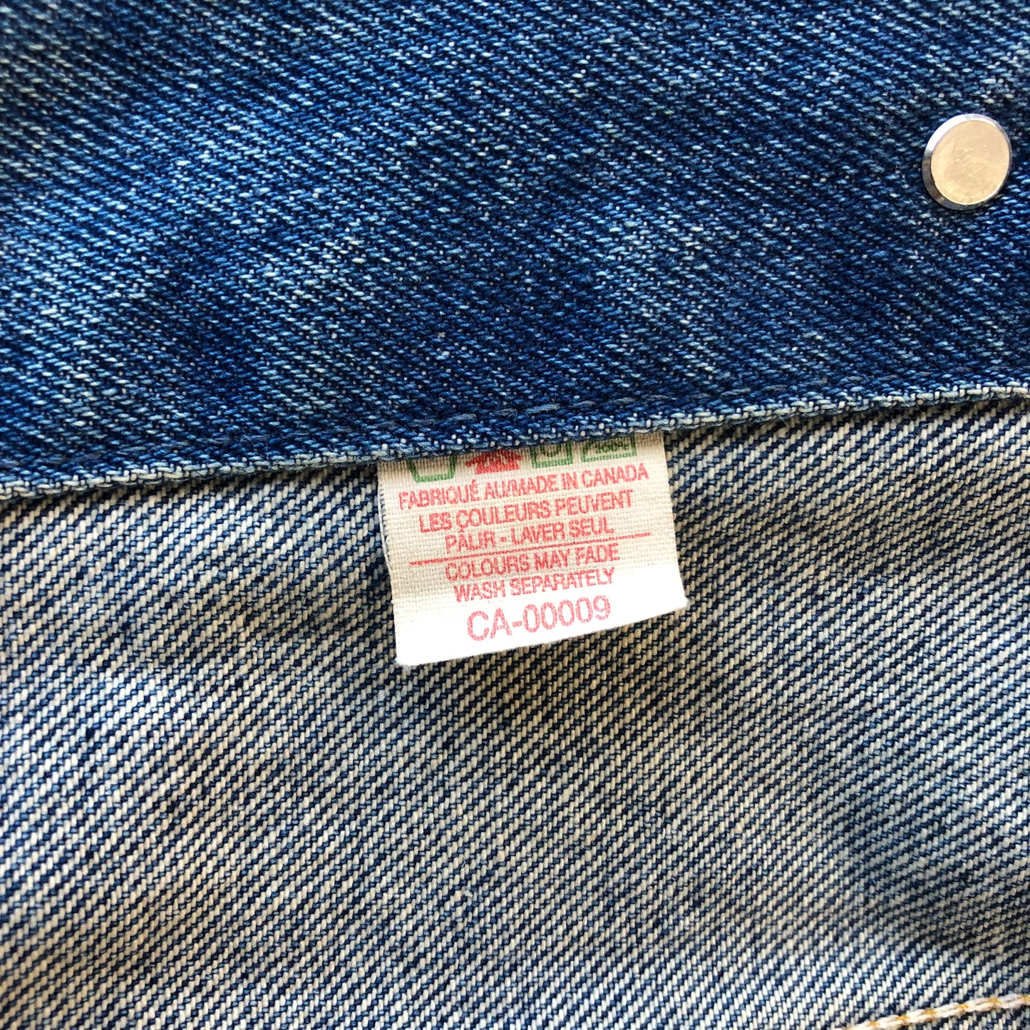 Vintage 80s Lee Button Denim Jacket L