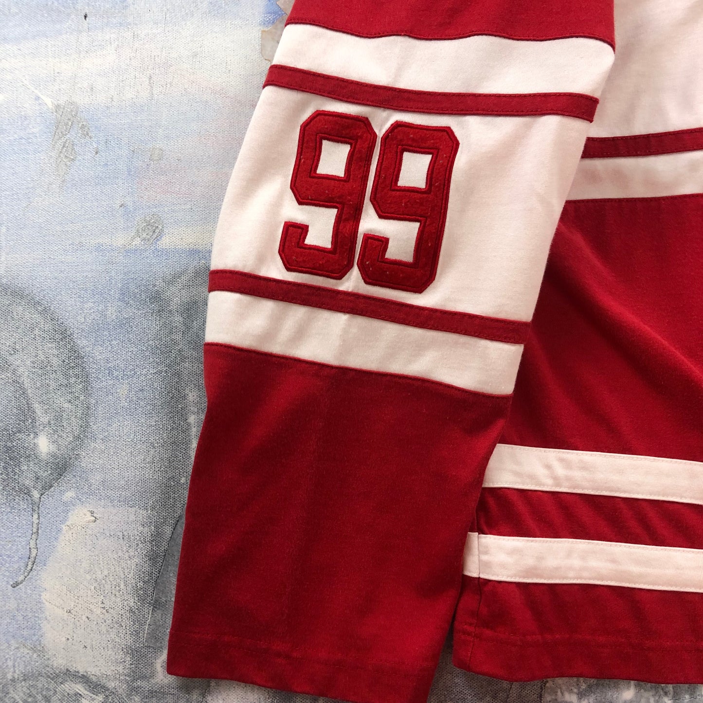 Vintage 90s Canada Hockey Wayne Gretzky Captain 99 Hockey Sweatshirt Jersey L