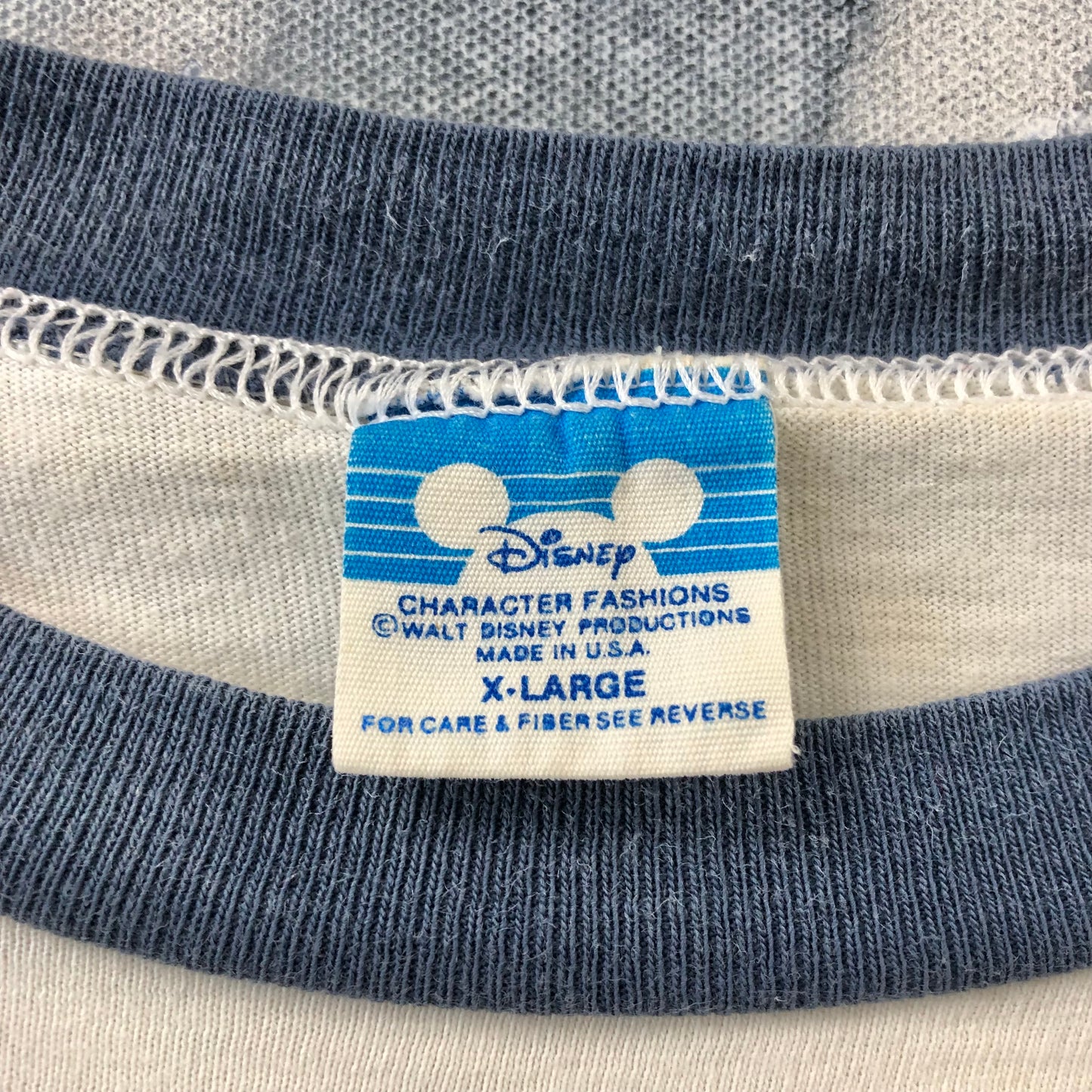Vintage USA 80s Walt Disney Mickey Mouse Ringer T Shirt XL