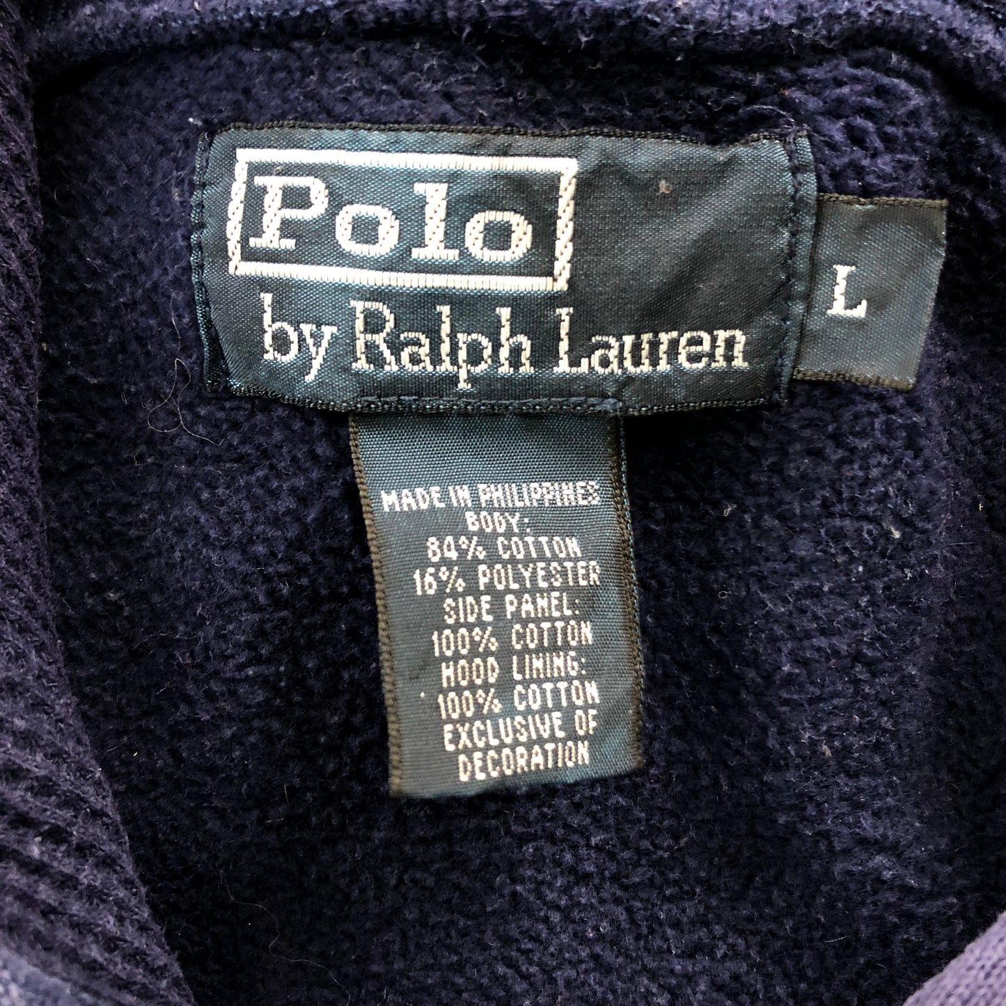 Vintage Polo Ralph Lauren Big Pony 3 Hoodie Sweatshirt L