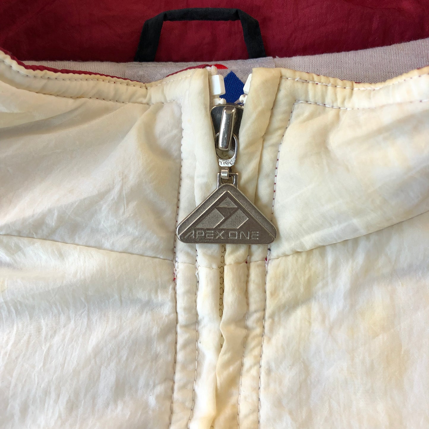 Vintage Apex One Arkansas Razorback USA Blanket Lined Windbreaker Zip Jacket XL