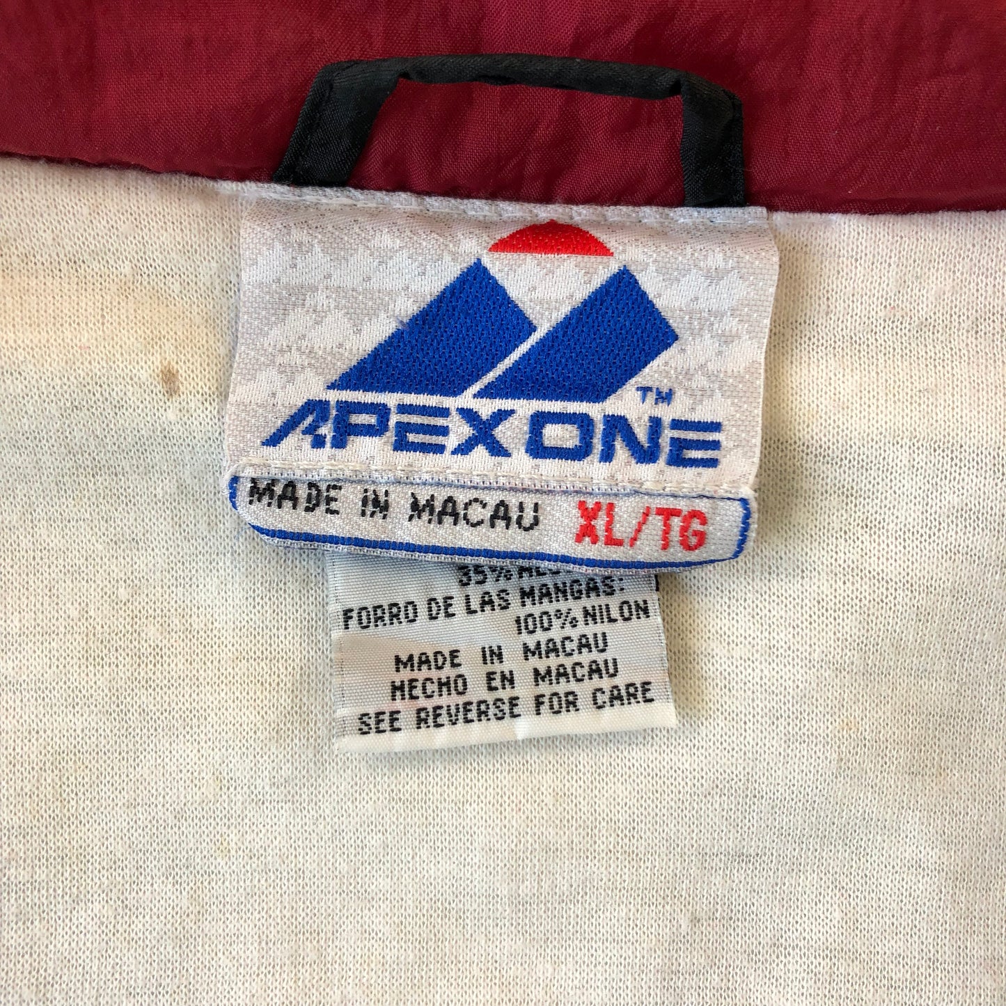 Vintage Apex One Arkansas Razorback USA Blanket Lined Windbreaker Zip Jacket XL