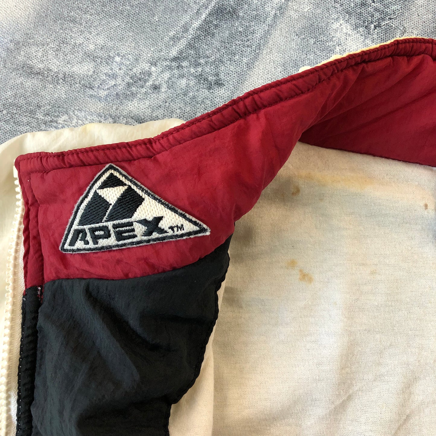 Vintage Apex One Arkansas Razorback USA Blanket Lined Windbreaker Zip Jacket XL