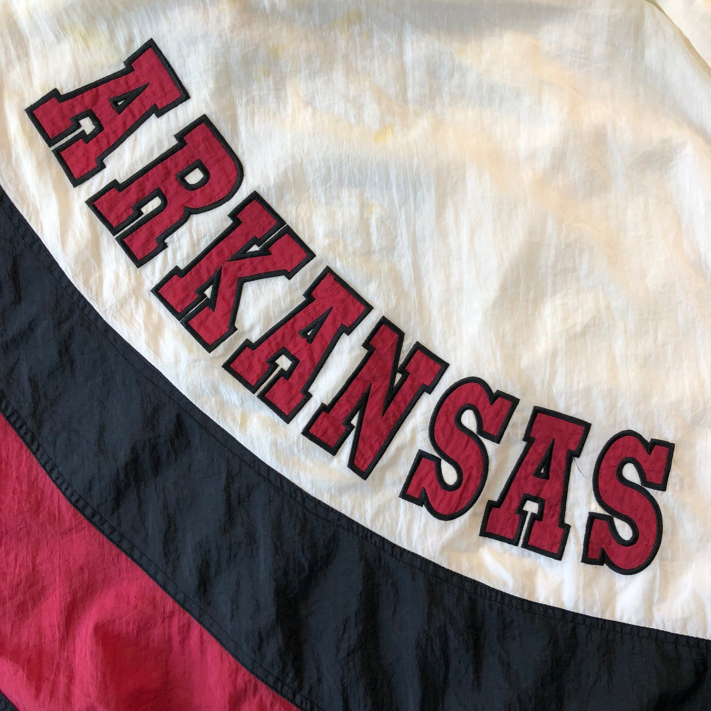 Vintage Apex One Arkansas Razorback USA Blanket Lined Windbreaker Zip Jacket XL
