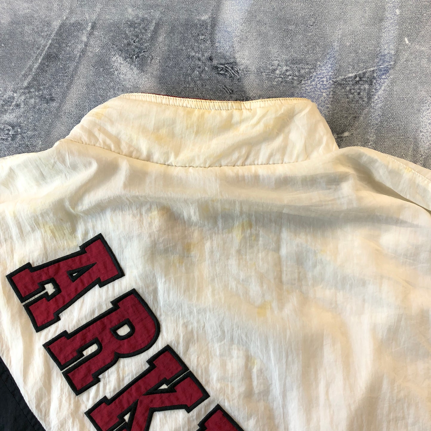 Vintage Apex One Arkansas Razorback USA Blanket Lined Windbreaker Zip Jacket XL