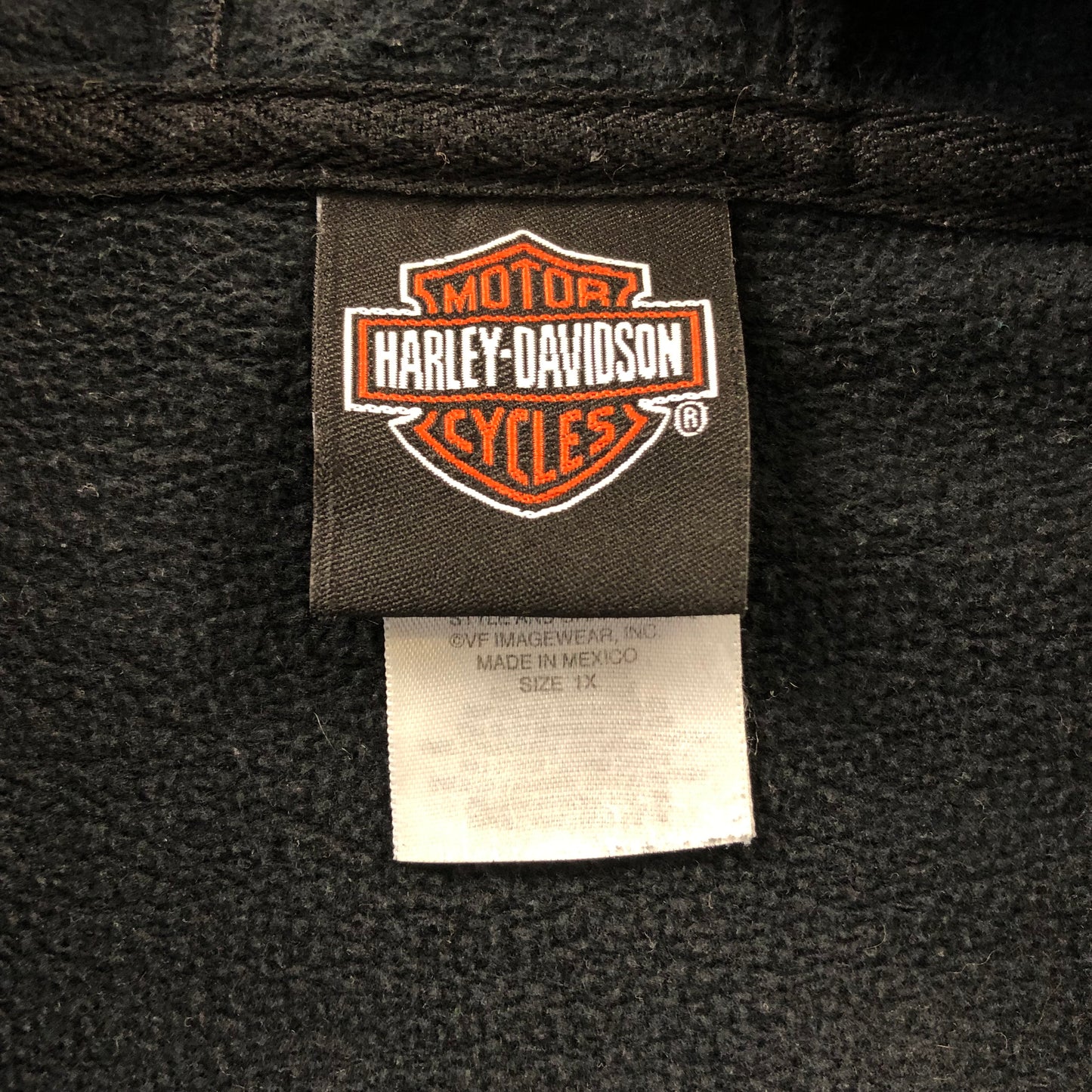 Vintage Harley Davidson Lethbridge Alberta Full Zip Hoodie Sweatshirt XL