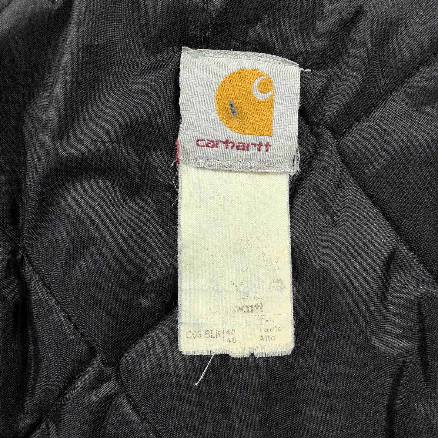 Vintage Carhartt C03 Corduroy Collar Workwear Zip Jacket XL