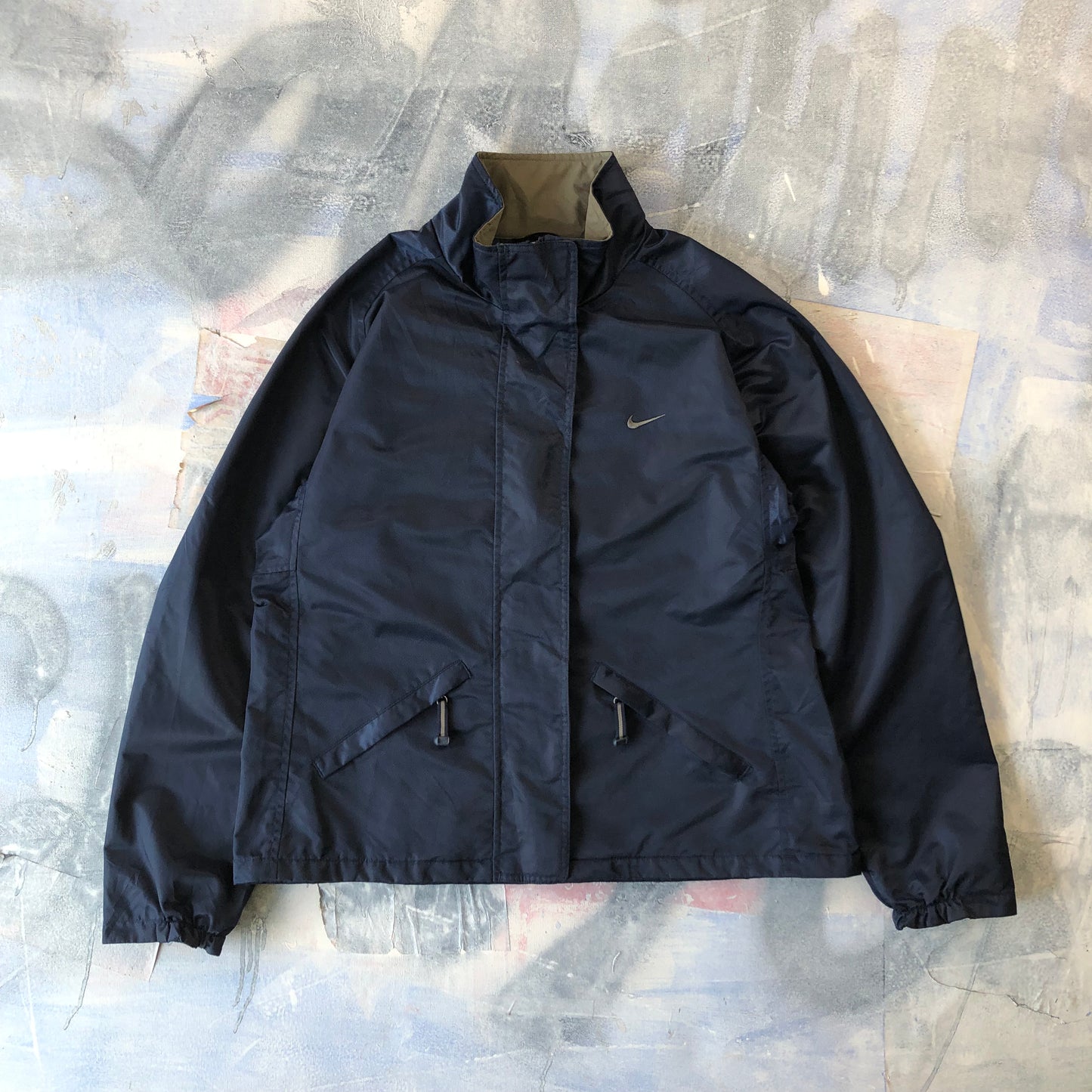 Vintage 90s Nike Mock Neck Full Zip Sport Jacket L