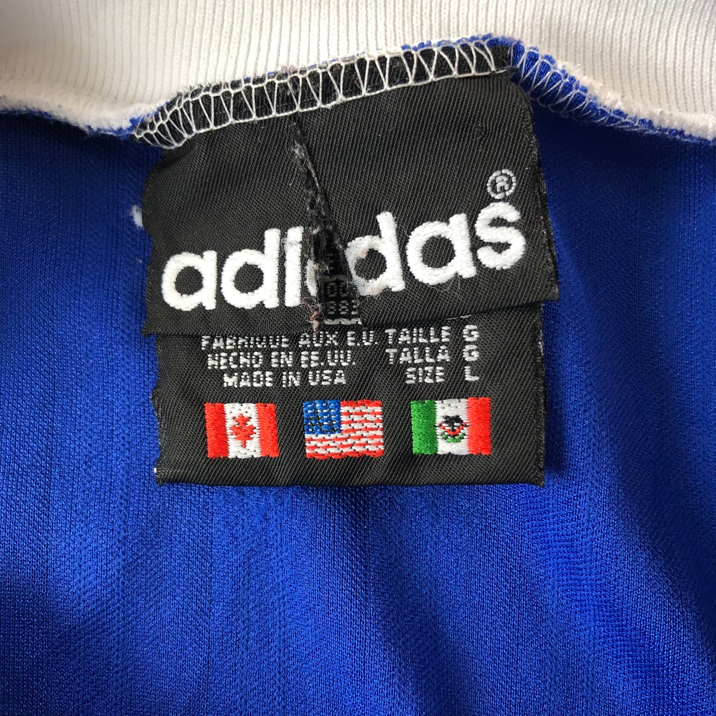 Vintage 90s Adidas Three Stripes Jersey T Shirt L