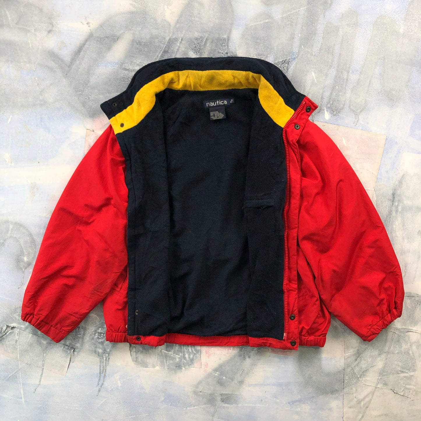 Vintage Nautica Team Nautica USA Fleece Lined Hooded Zip Jacket M