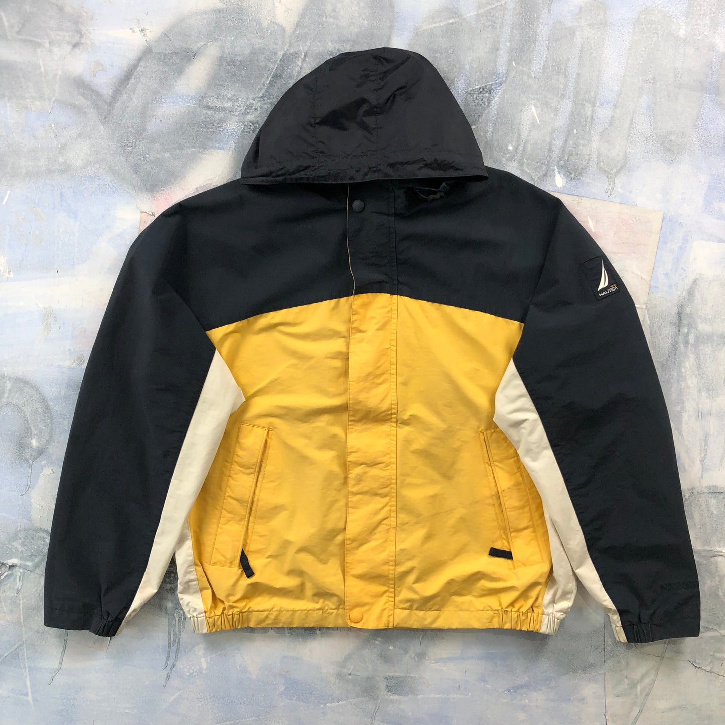 Vintage Nautica Challenge Hooded Zip Jacket L