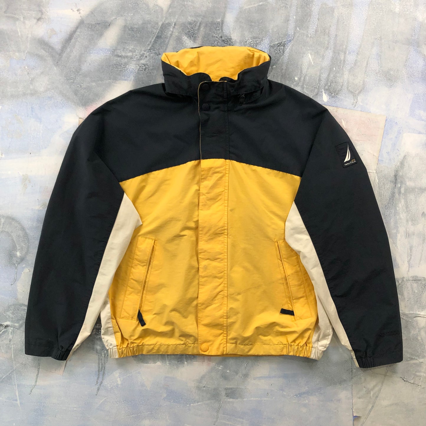 Vintage Nautica Challenge Hooded Zip Jacket L