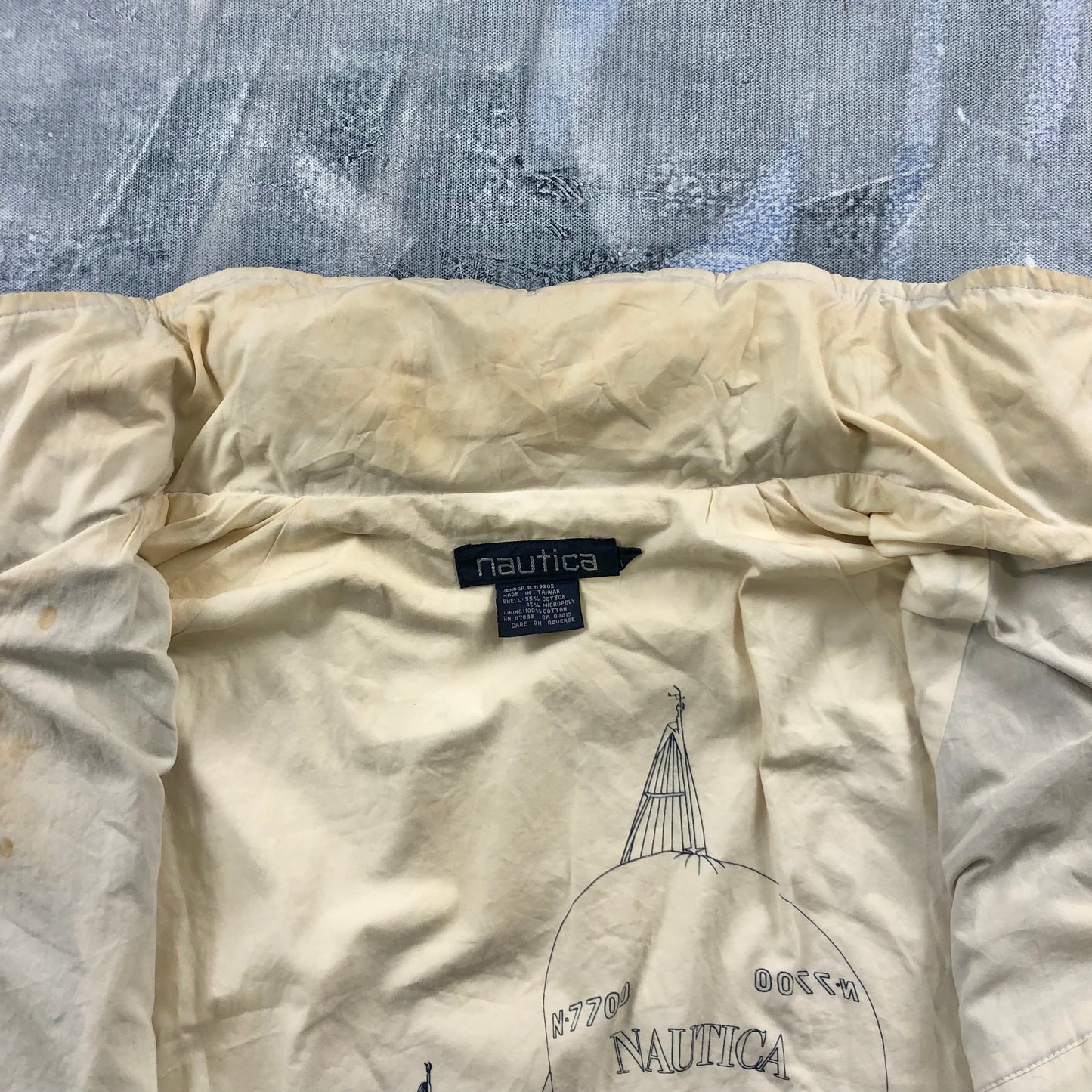 Vintage Nautica Sailing Hooded Zip Jacket M