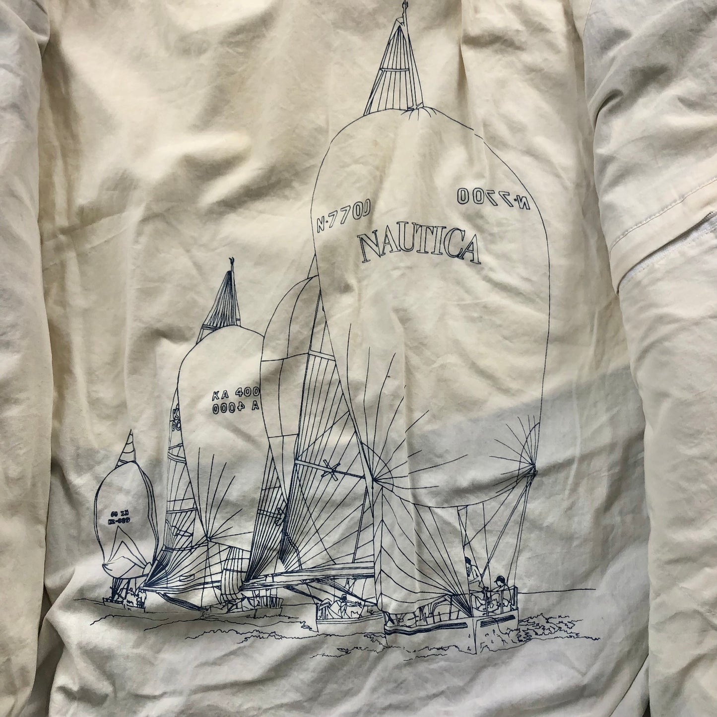 Vintage Nautica Sailing Hooded Zip Jacket M