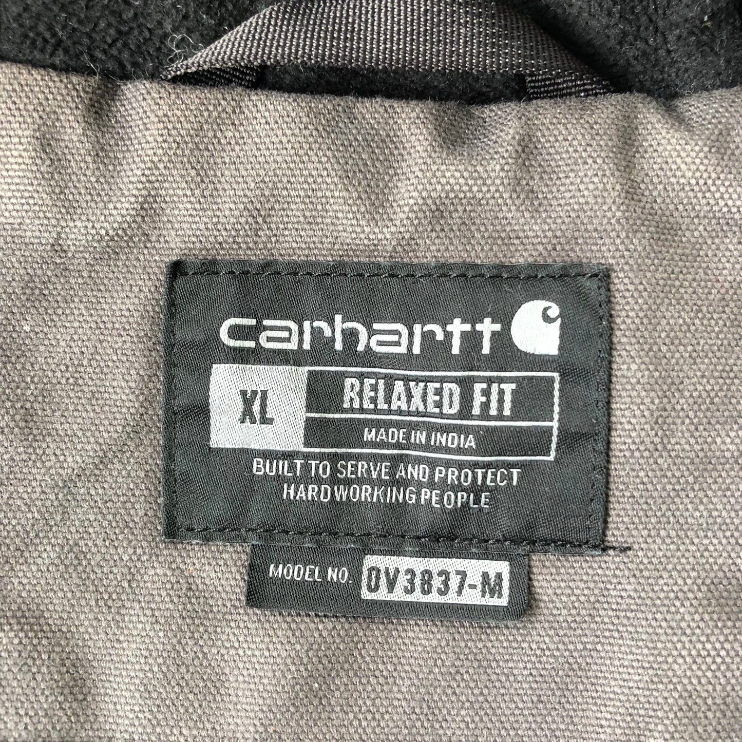 Carhartt Relaxed Fit Duck Washed Fleece Lined Hooded Zip Vest XL