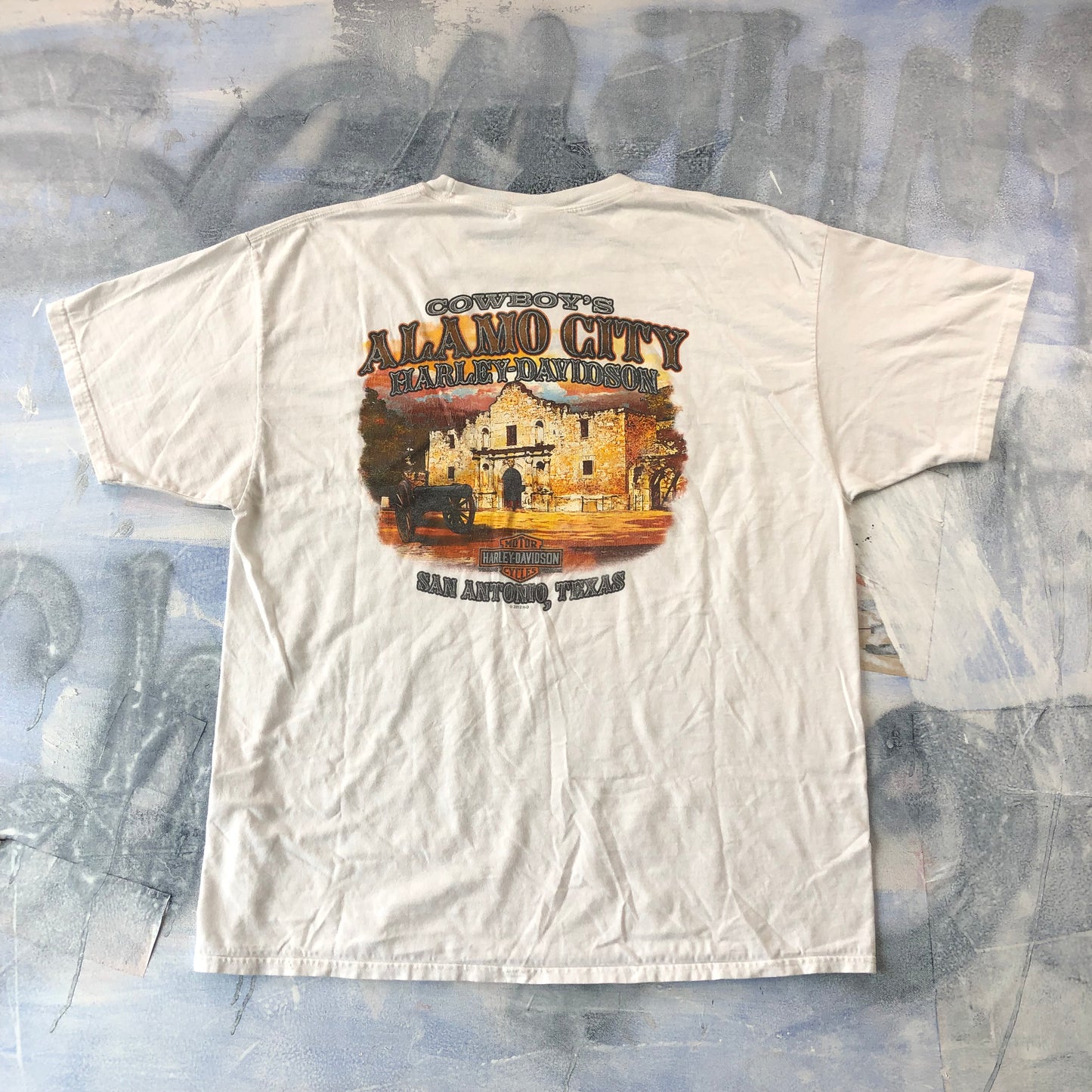 Harley Davidson Motorcycles Alamo City Pocket T Shirt 2XL