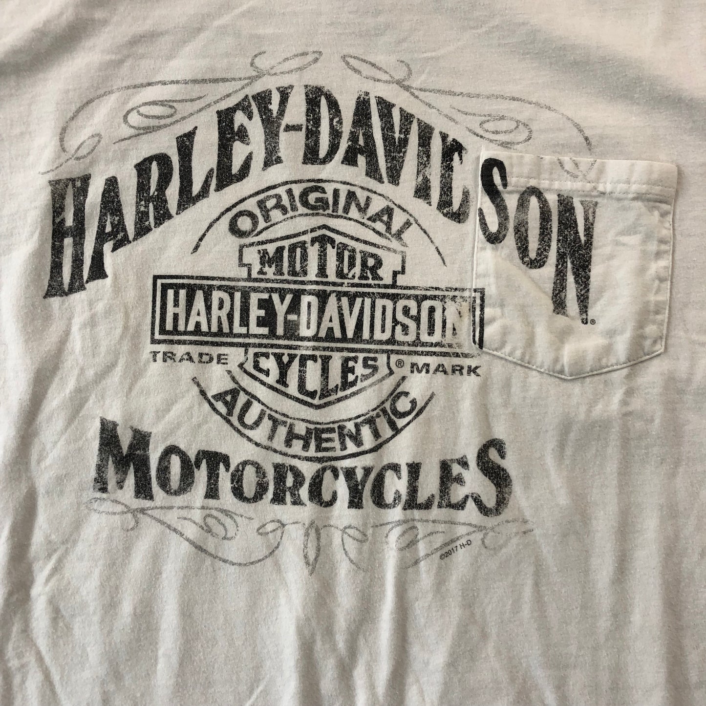 Harley Davidson Motorcycles Alamo City Pocket T Shirt 2XL